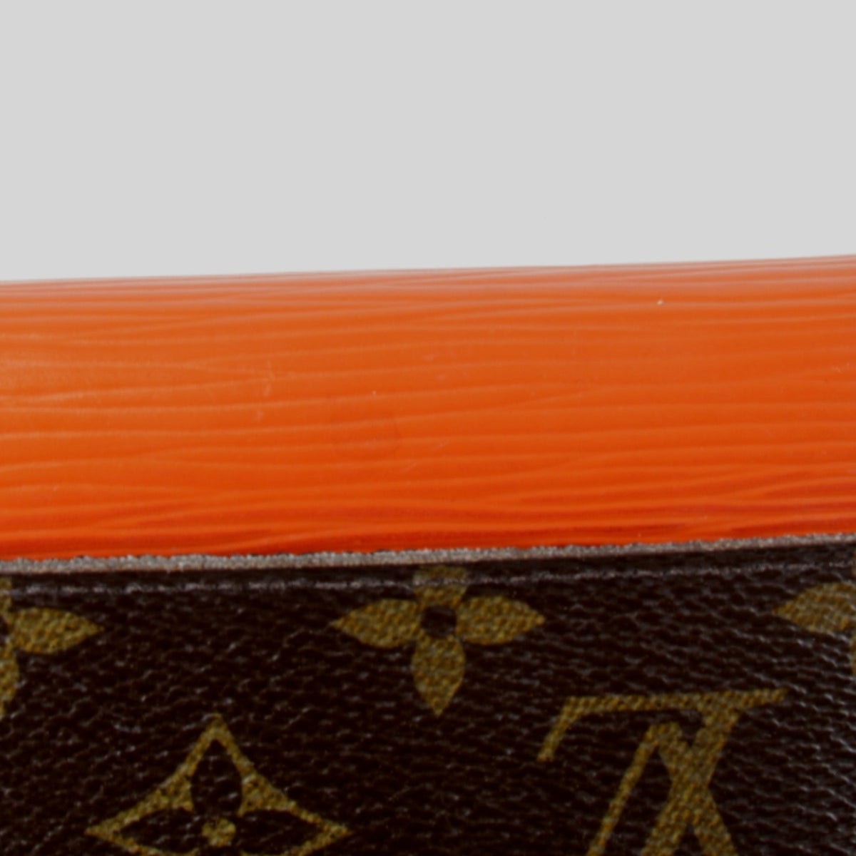 Louis Vuitton Brown Monogram Orange Monogram Epi Leather Wallet (Tri-Fold) (Pre-Owned)