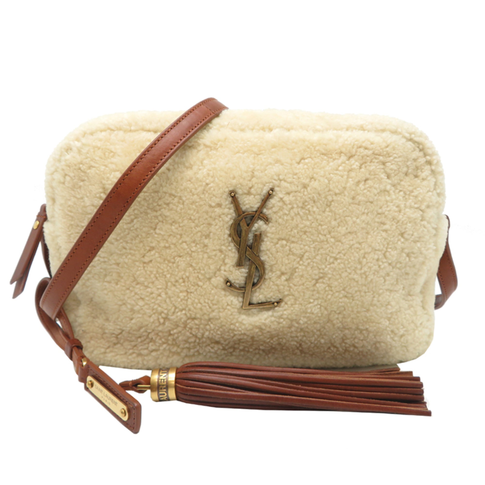 Yves Saint Laurent Beige Leather Shoulder Bag (Pre-Owned)