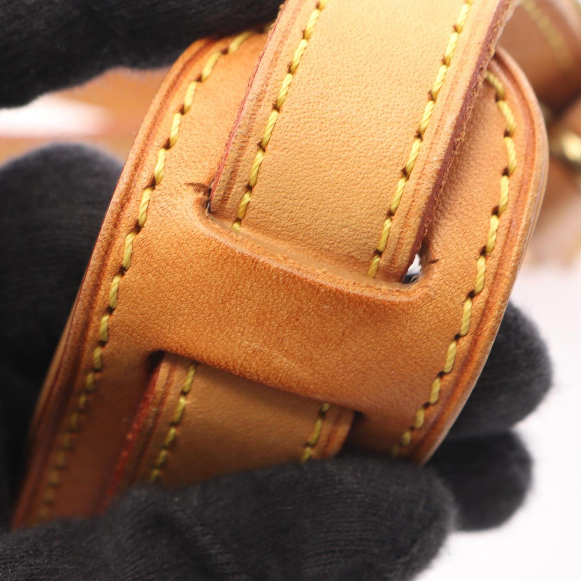 Louis Vuitton Brown Coated Canvas Leather Handbag Shoulder Bag (Pre-Owned)