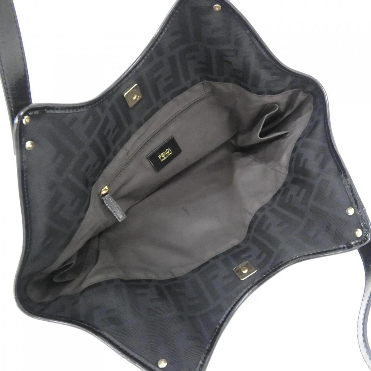 Fendi Black Canvas Handbag (Pre-Owned)