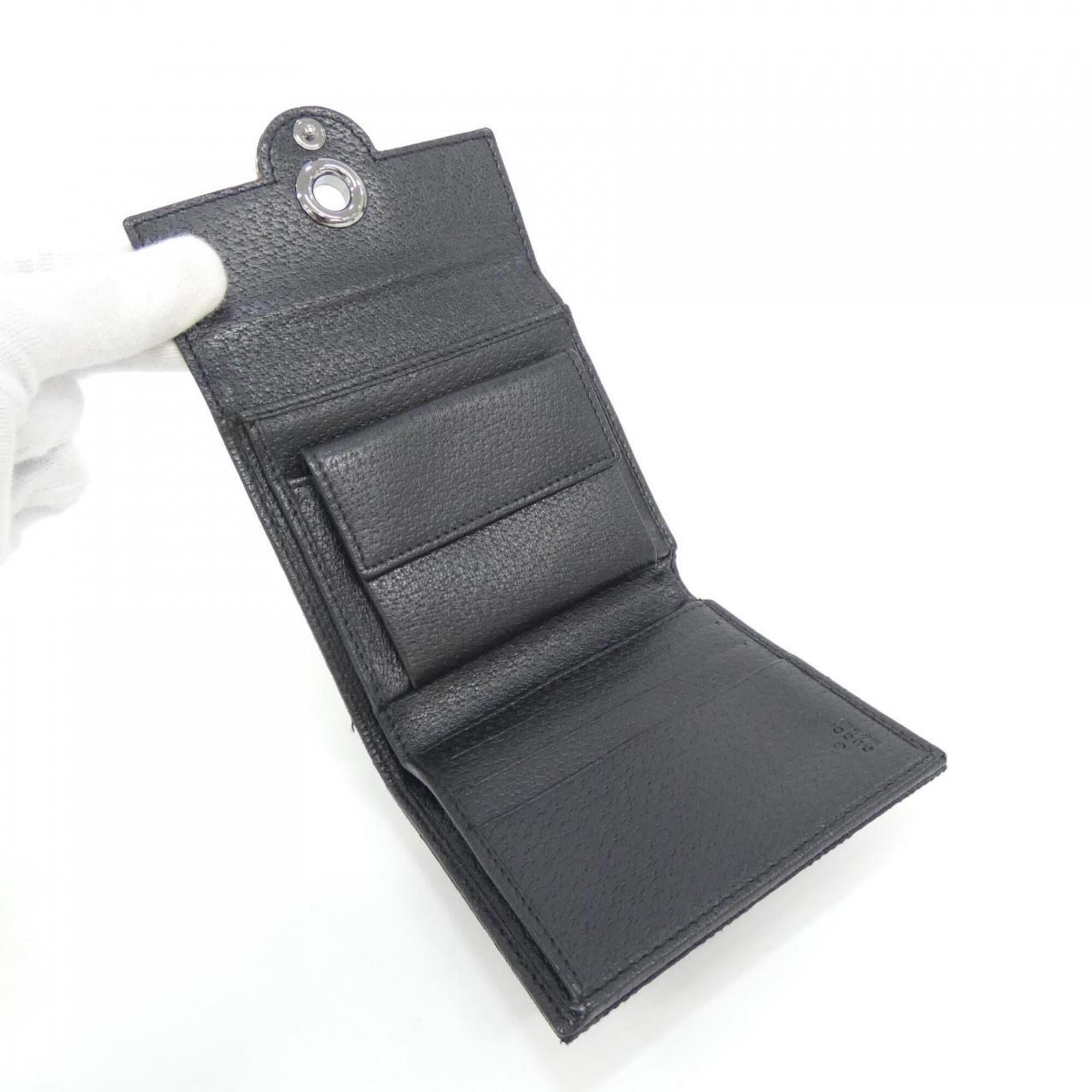 Gucci Black Gg Canvas Wallet (Tri-Fold) (Pre-Owned)