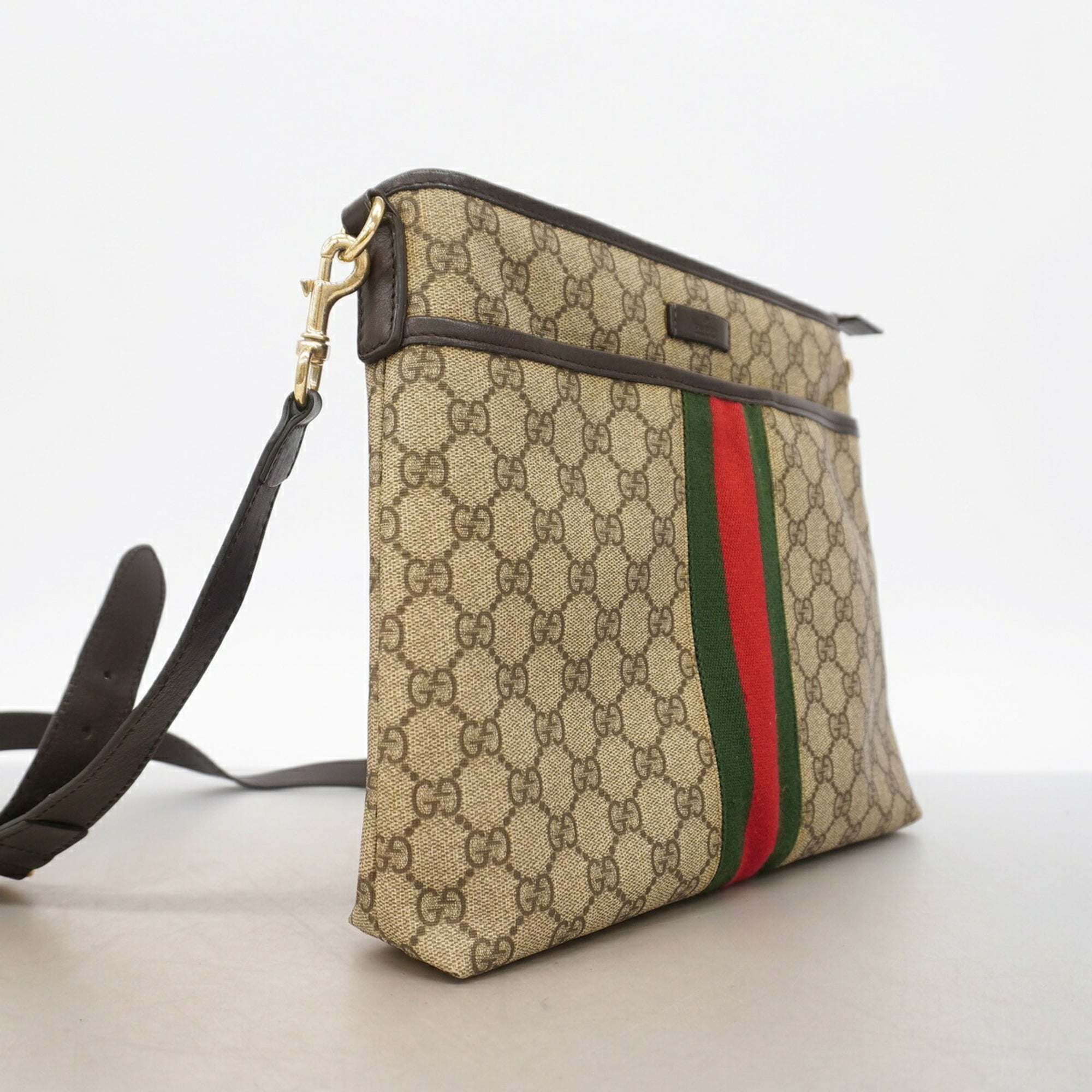 Gucci Brown Pvc Shoulder Bag (Pre-Owned)