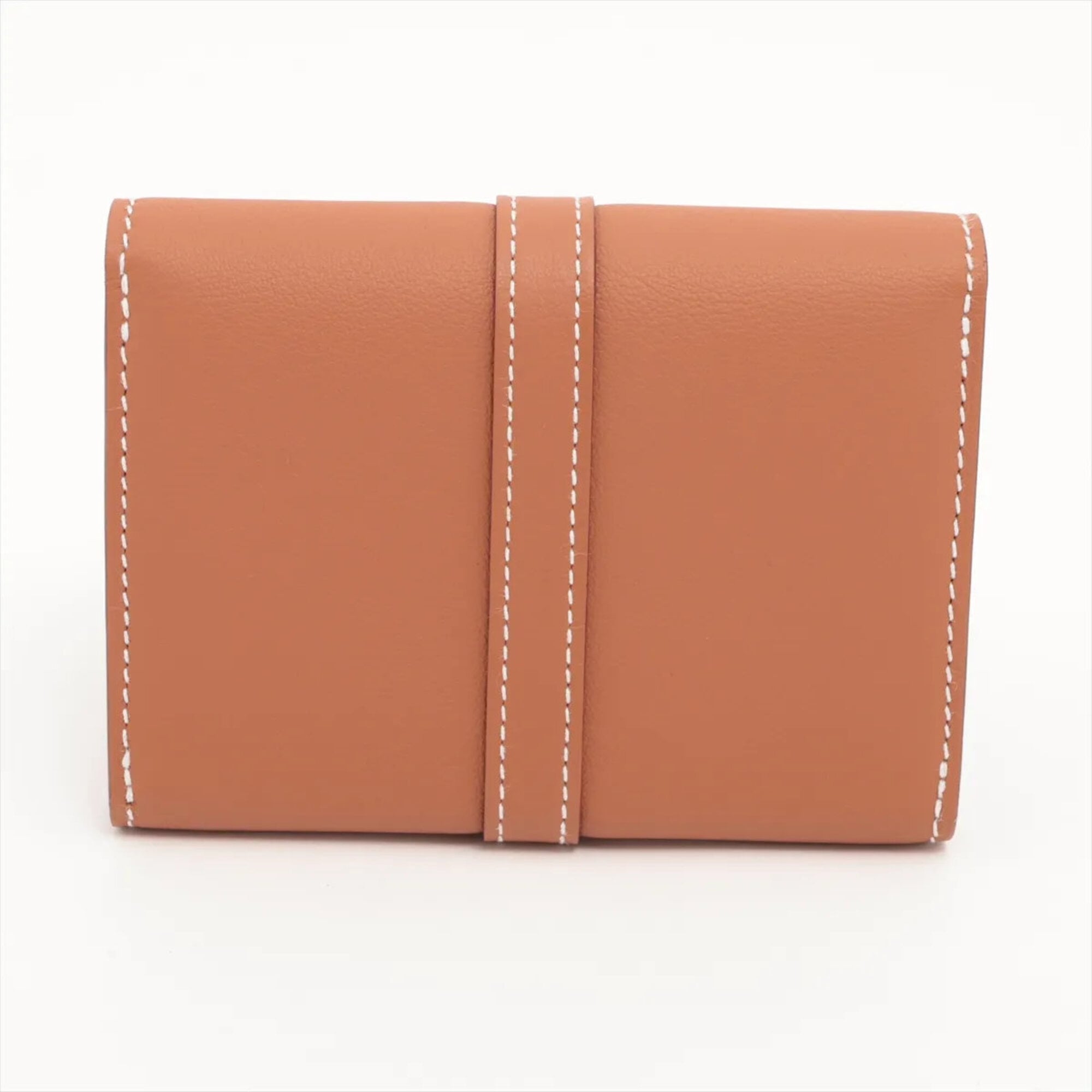 Hermes Brown Leather Coin Purse/Coin Case (Pre-Owned)