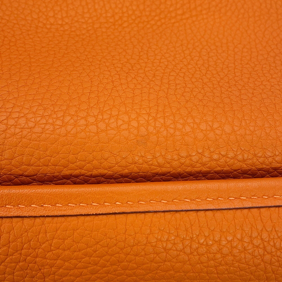 Hermes Evelyne Orange Taurillon Clemence Leather Handbag Shoulder Bag (Pre-Owned)