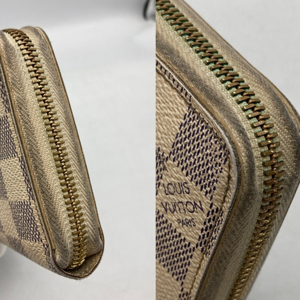 Louis Vuitton Damier Azur Gray Ivory Damier Canvas Long Wallet (Bi-Fold) (Pre-Owned)