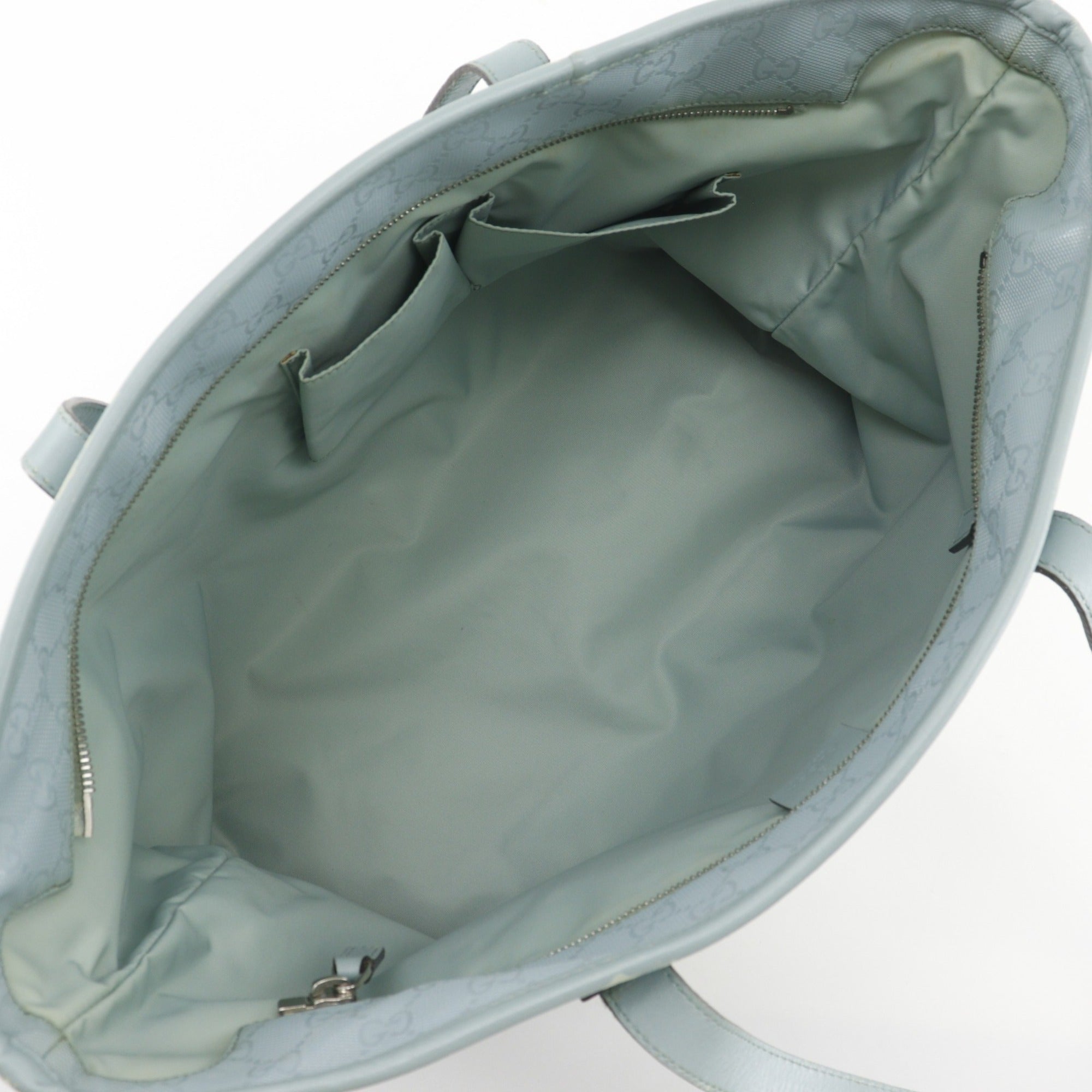Gucci Light Blue Gg Imprimé Tote Bag (Pre-Owned)