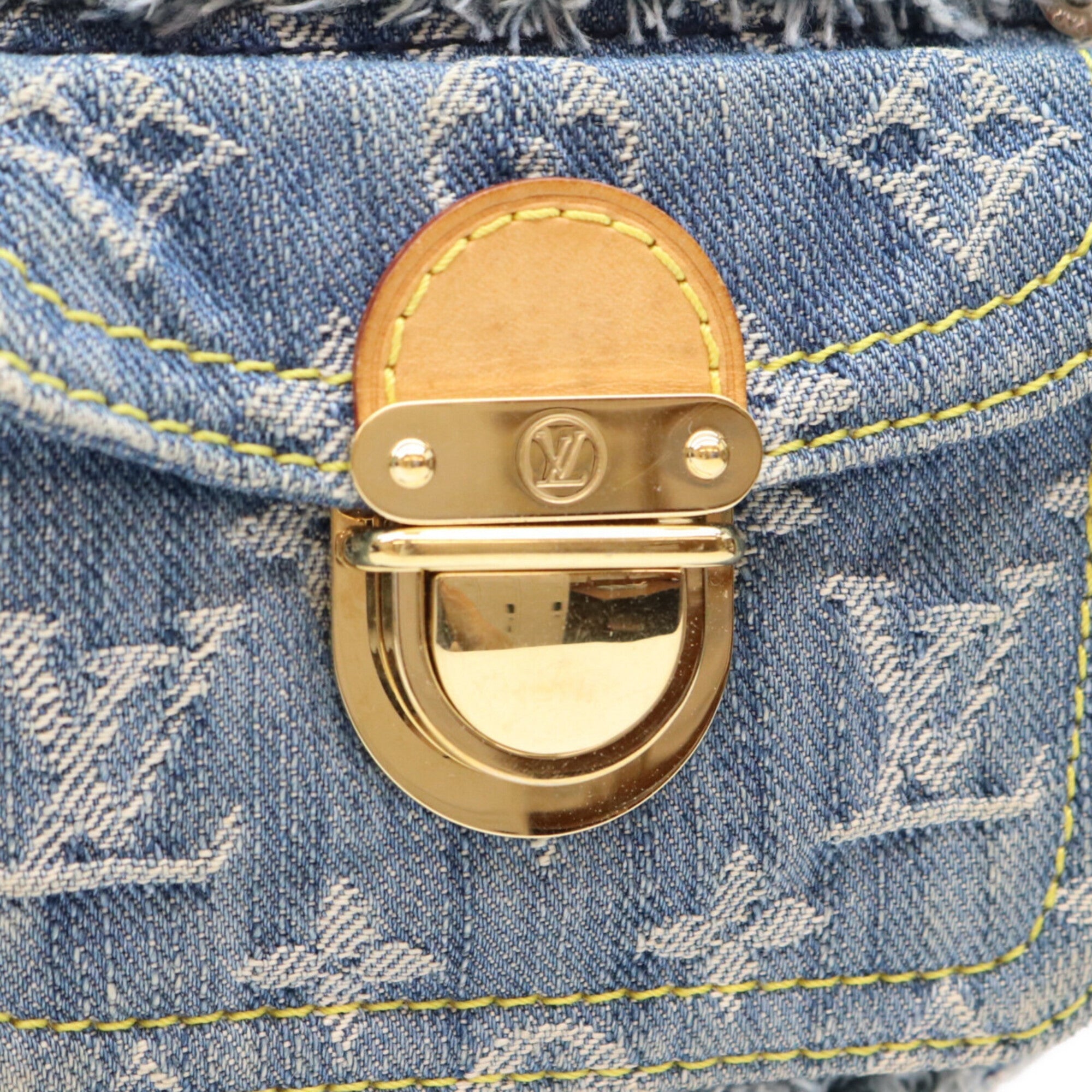 Louis Vuitton Blue Brown Monogram Denim Shoulder Bag (Pre-Owned)