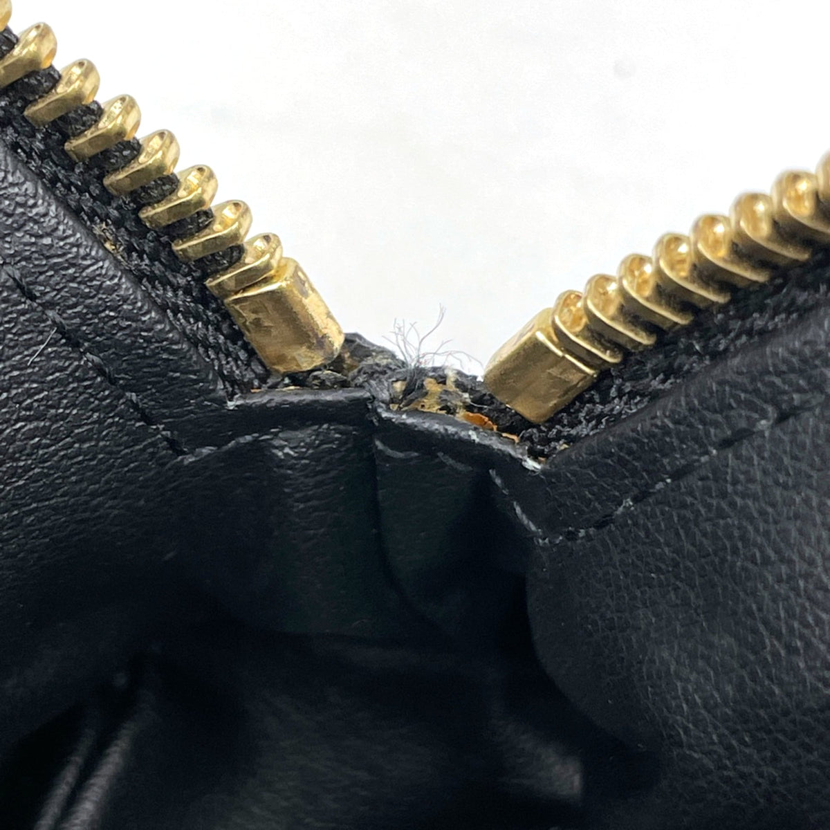 Celine Black Brown Coated Canvas Leather Pouch (Pre-Owned)