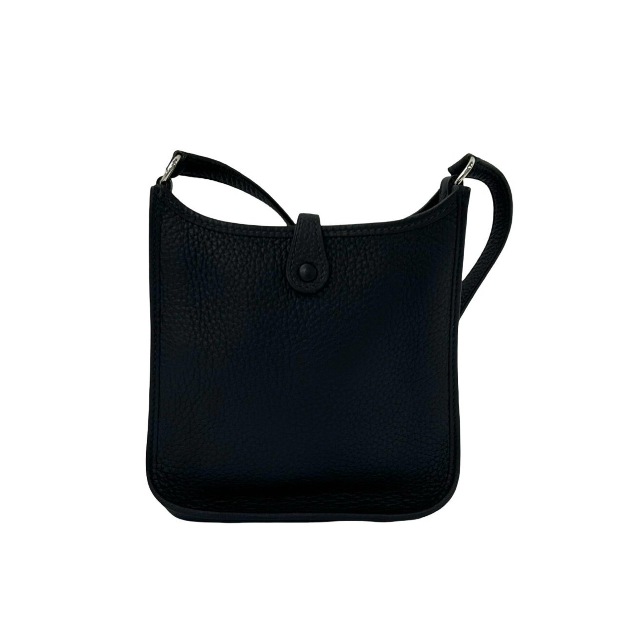 Hermes Navy Taurillon Clemence Leather Pochette Shoulder Bag (Pre-Owned)