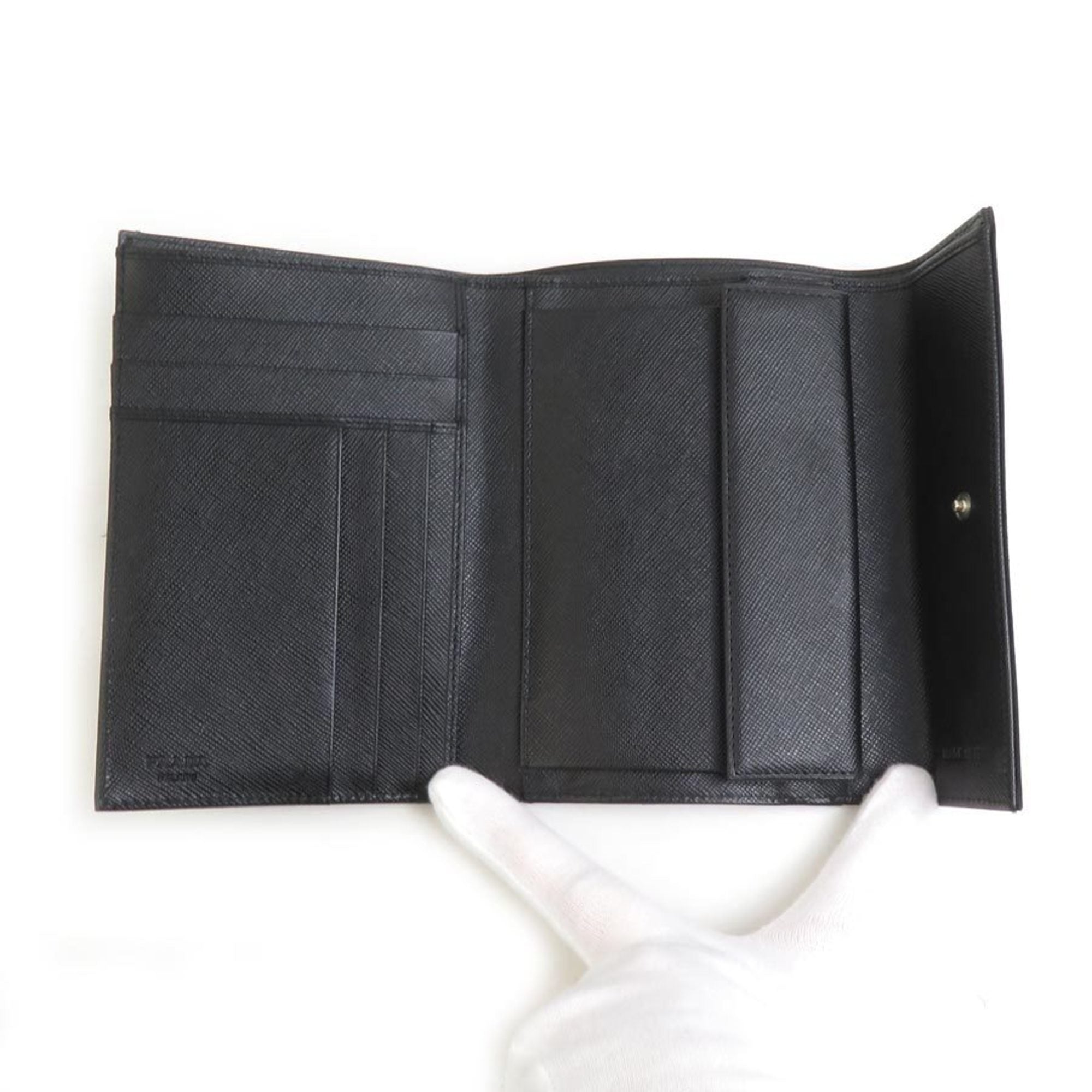 Prada Black Nylon Wallet (Tri-Fold) (Pre-Owned)