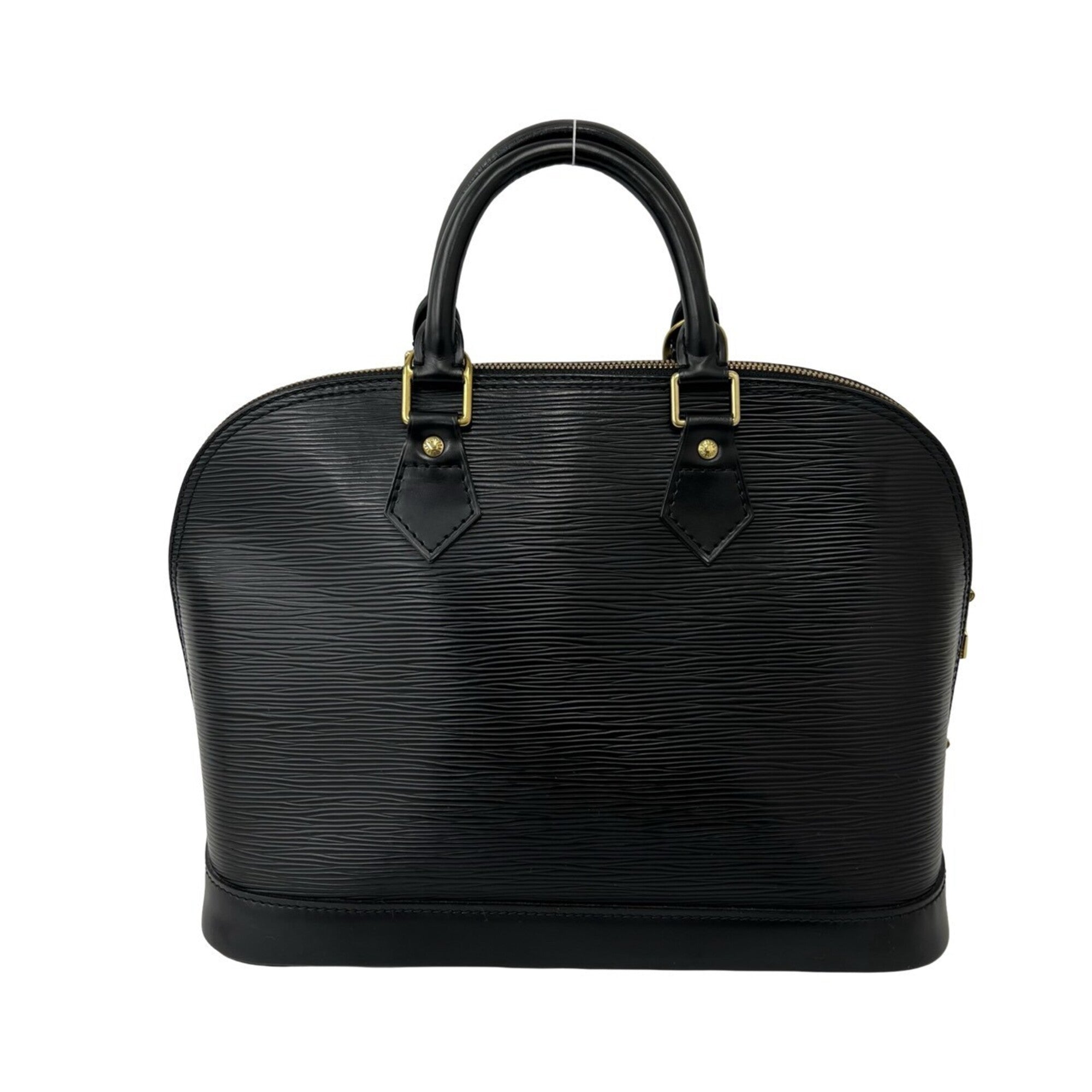 Louis Vuitton Black Leather Boston Bag Handbag (Pre-Owned)