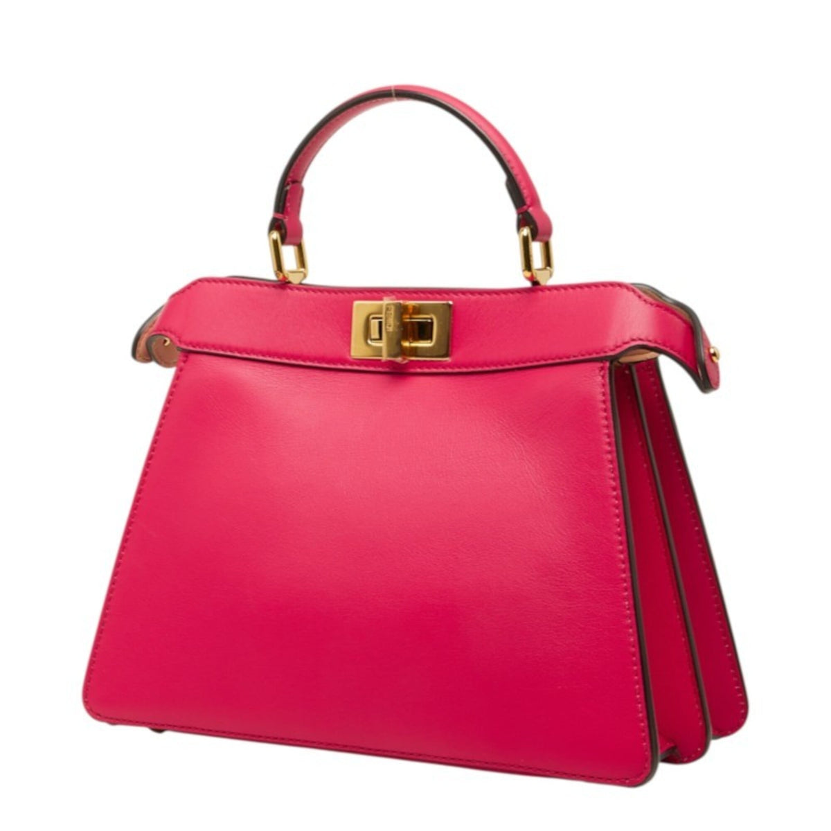 Fendi Selleria Pink Leather Handbag Shoulder Bag (Pre-Owned)