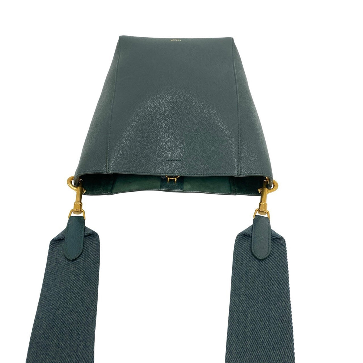 Celine Green Leather Crossbody Bag Shoulder Bag (Pre-Owned)