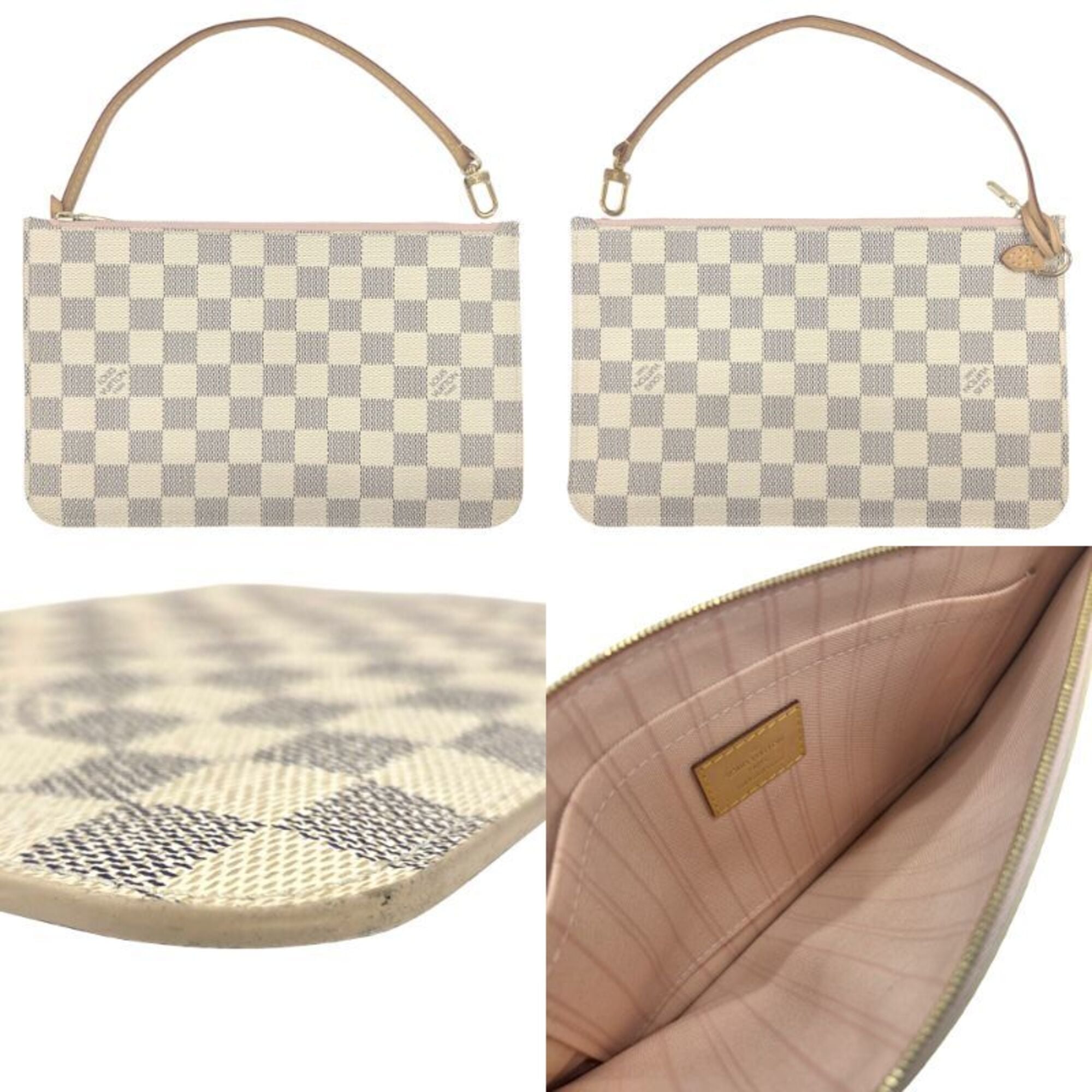 Louis Vuitton White Damier Azur Pouch Shoulder Bag (Pre-Owned)