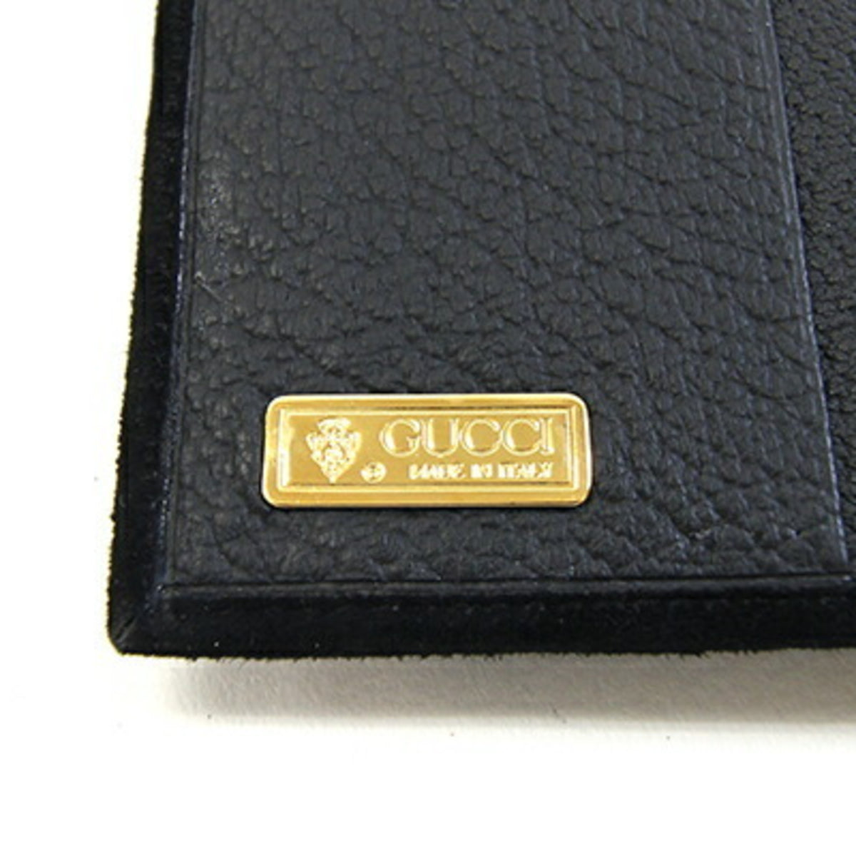 Gucci Black Suede Leather Wallet (Bi-Fold) (Pre-Owned)
