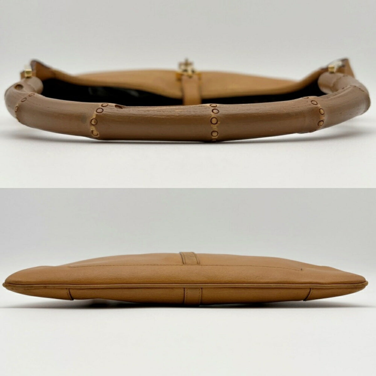 Gucci Camel Bamboo Leather Shoulder Bag (Pre-Owned)