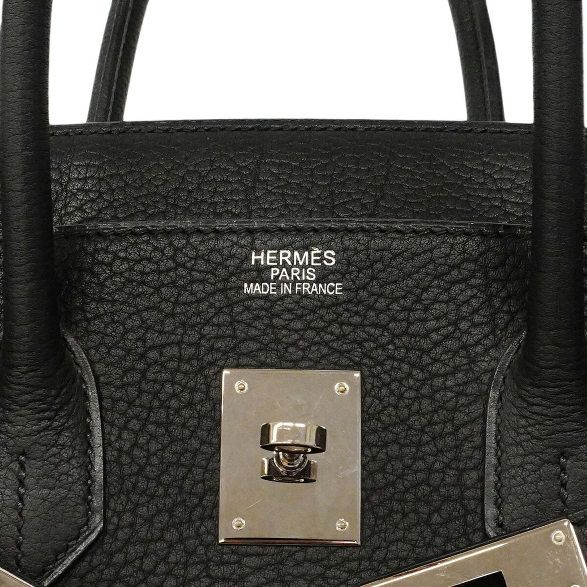 Hermes Black Fjord Leather Handbag (Pre-Owned)