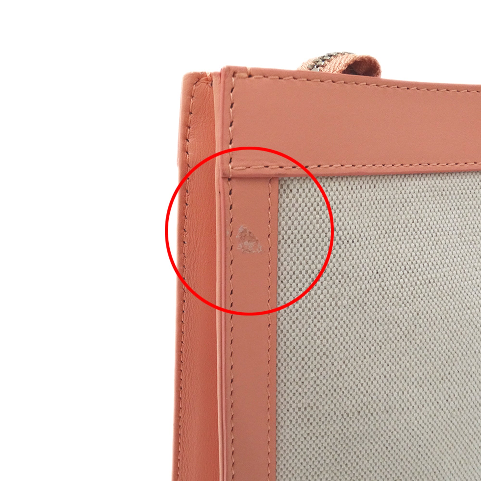 Balenciaga Pink White Canvas Clutch Bag Handbag (Pre-Owned)
