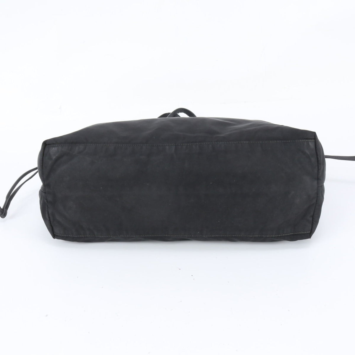 Prada Black Leather Nylon Handbag Shoulder Bag Tote Bag (Pre-Owned)