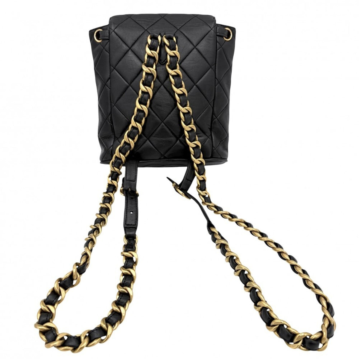 Chanel Matelasse Black Leather Backpack (Pre-Owned)