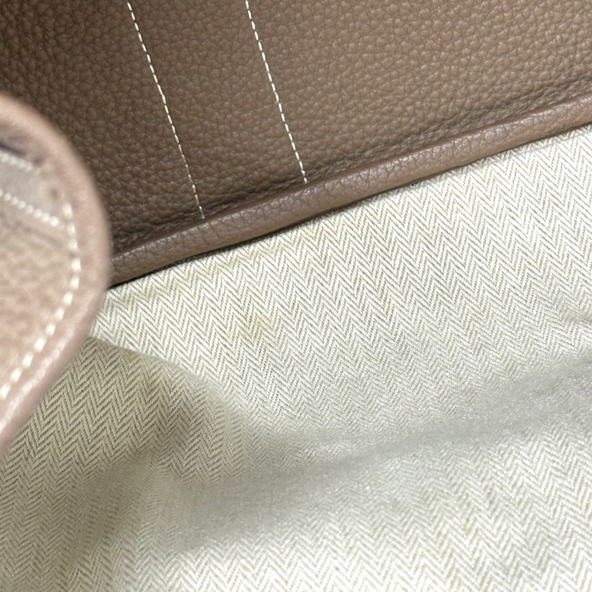 Hermes Beige Negonda Leather Handbag Tote Bag (Pre-Owned)