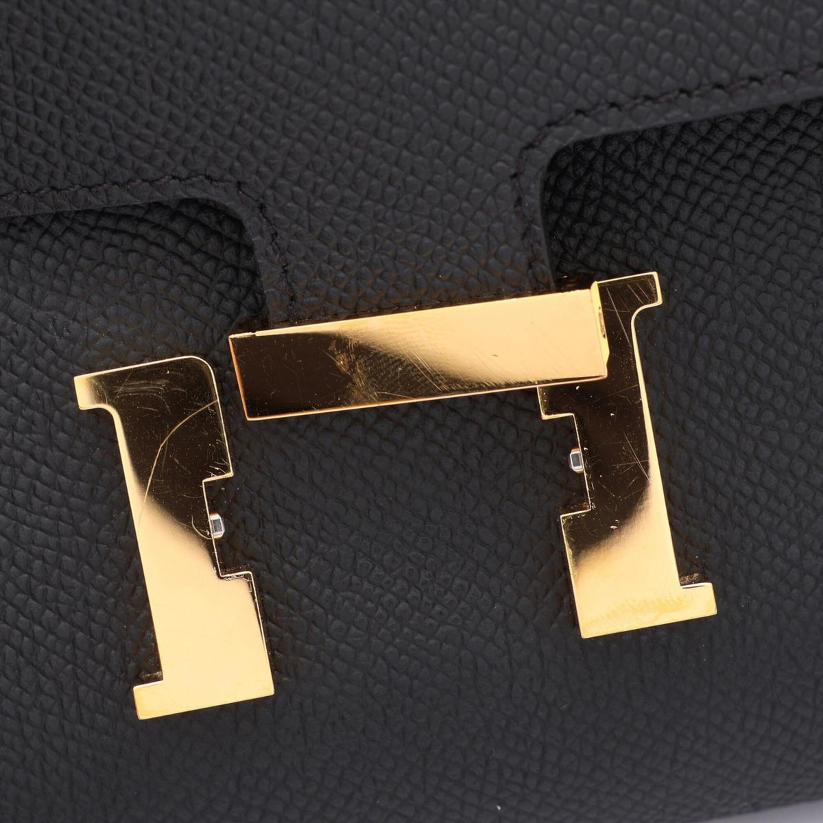 Hermes Black Brown Coated Canvas Leather Handbag Shoulder Bag (Pre-Owned)