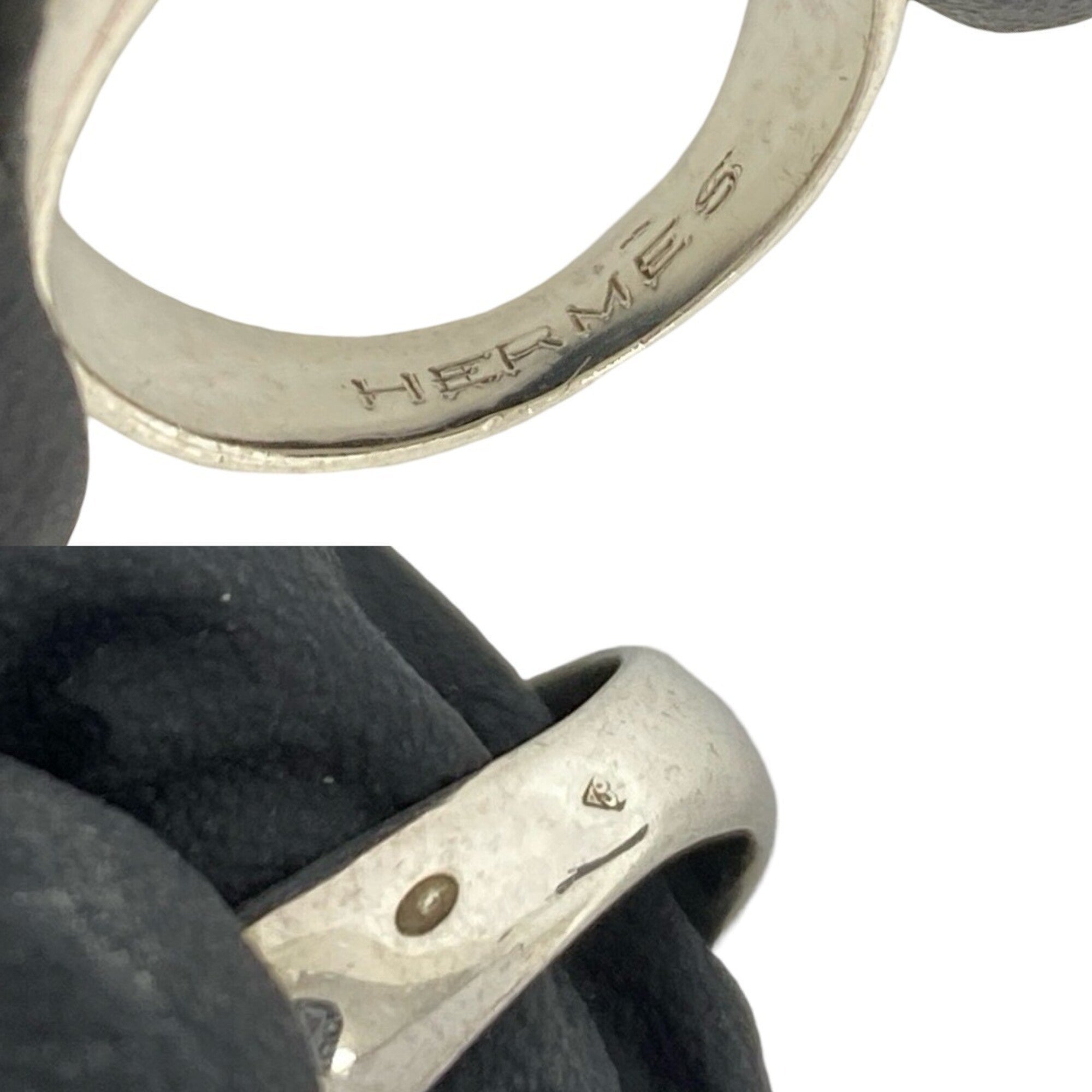 Hermes Gold Silver Yellow Gold (18K) Silver 925 Band Ring (Pre-Owned)