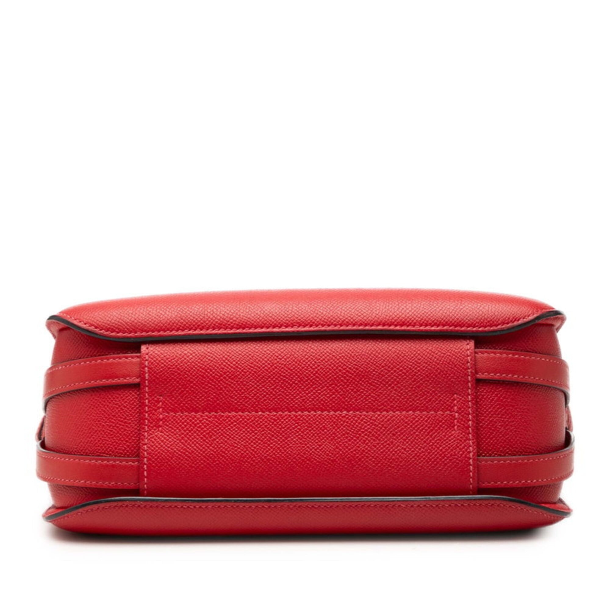 Hermes Red Color Swift Leather Epsom Leather Shoulder Bag (Pre-Owned)