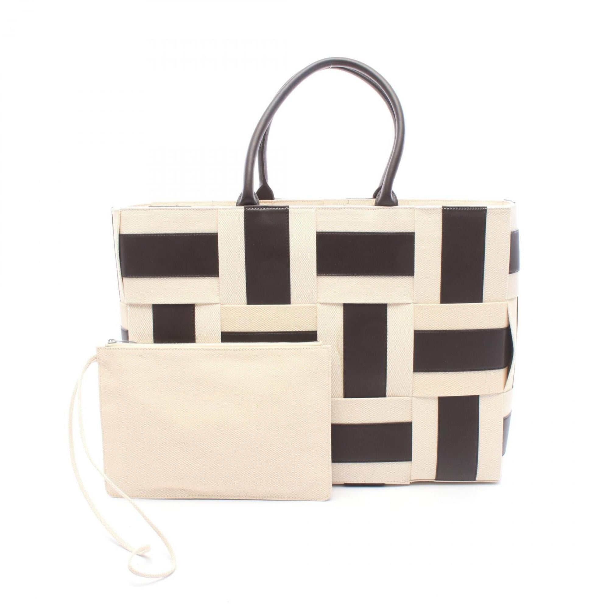Bottega Veneta Beige Brown Intrecciato Handbag Pouch Tote Bag (Pre-Owned)
