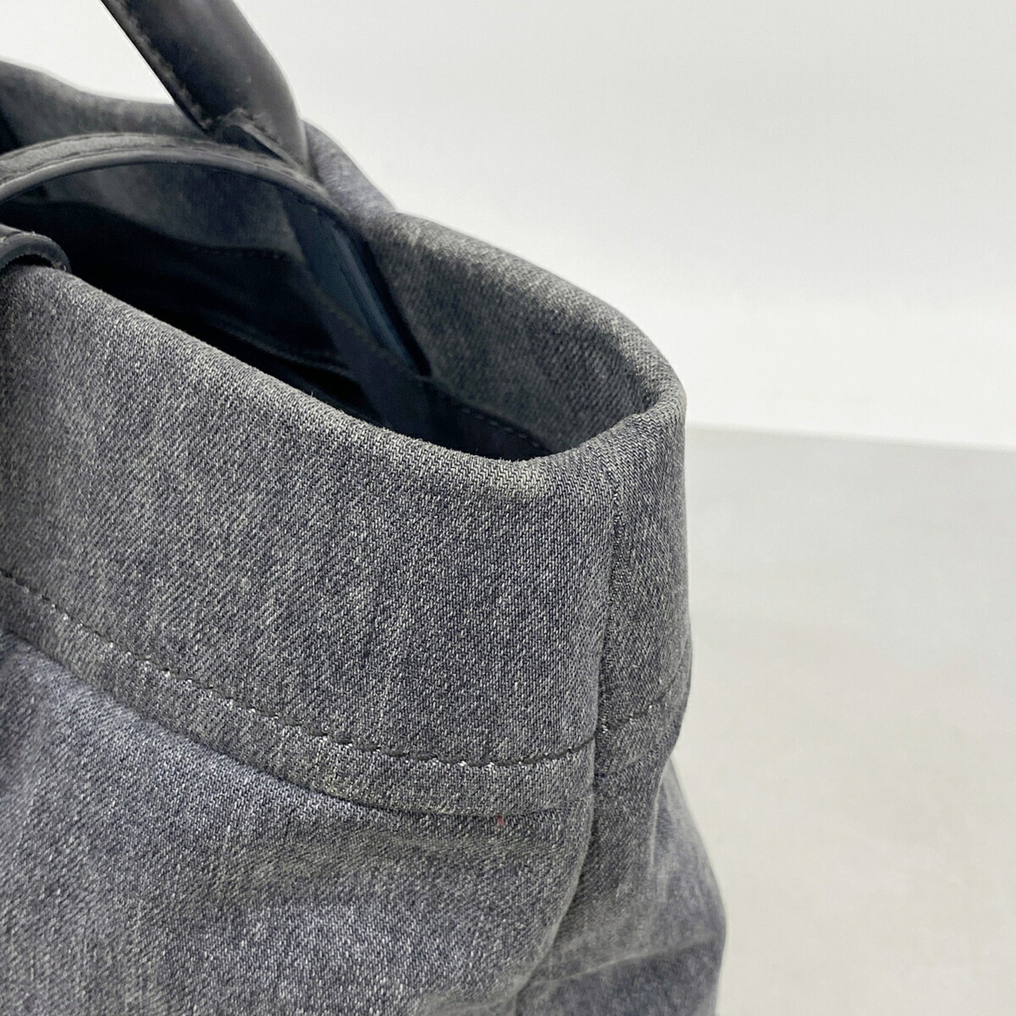 Chanel Gray Denim Handbag (Pre-Owned)