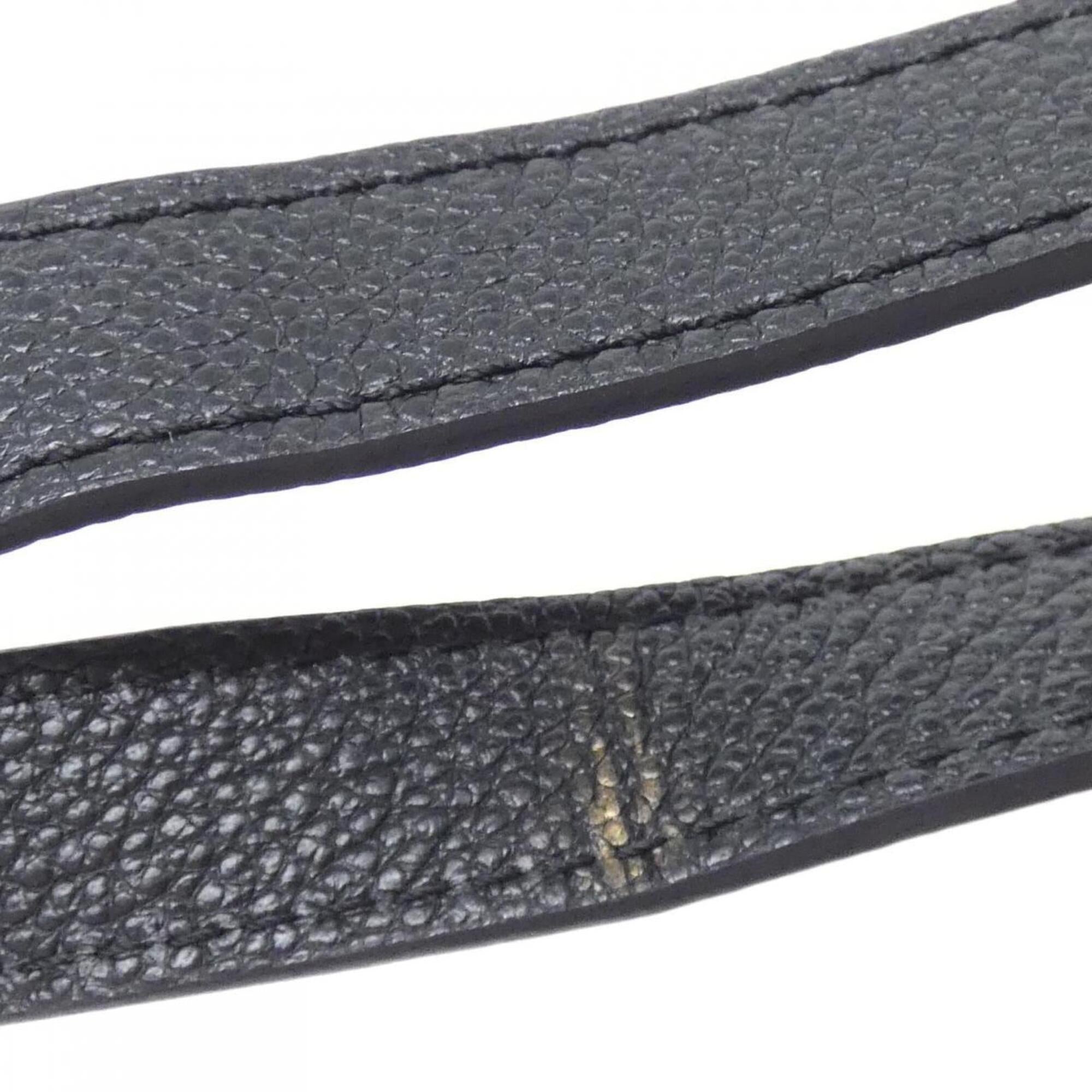 Louis Vuitton Black Leather Shoulder Bag (Pre-Owned)