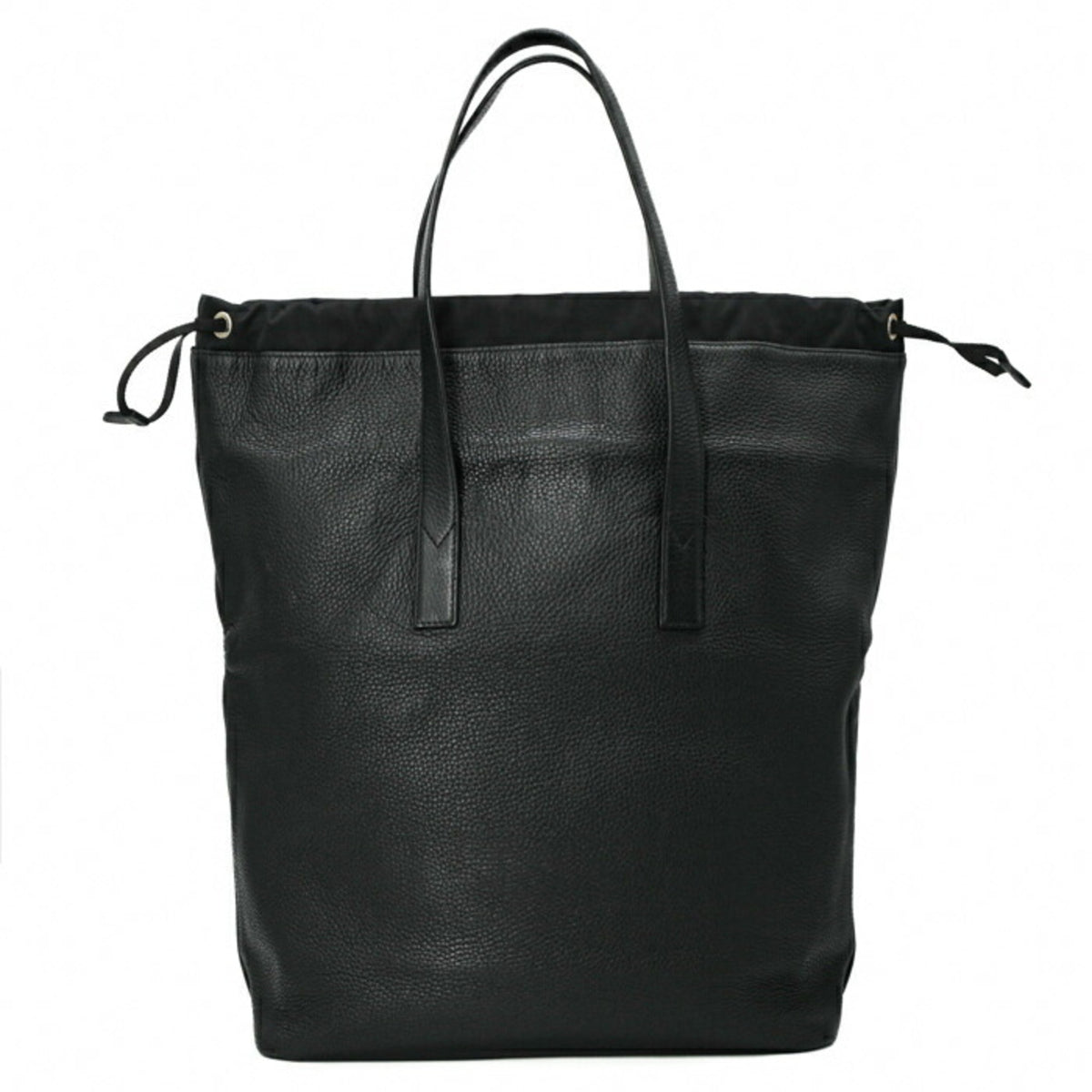 Louis Vuitton Black Leather Pouch Tote Bag (Pre-Owned)