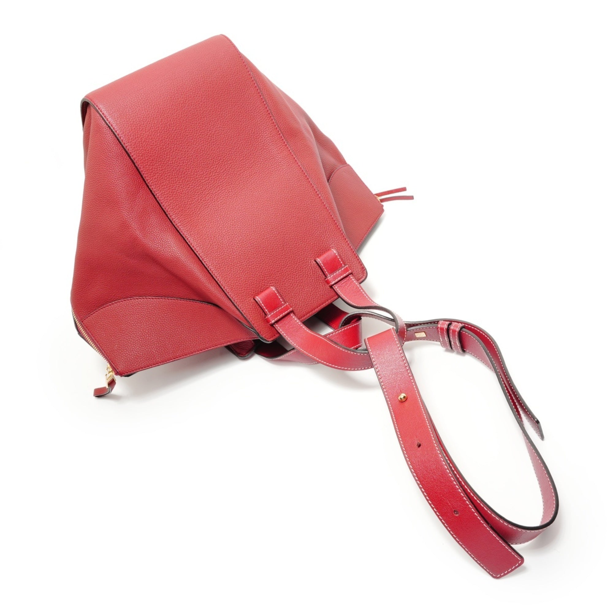 Loewe Hammock Red Color Leather Handbag (Pre-Owned)