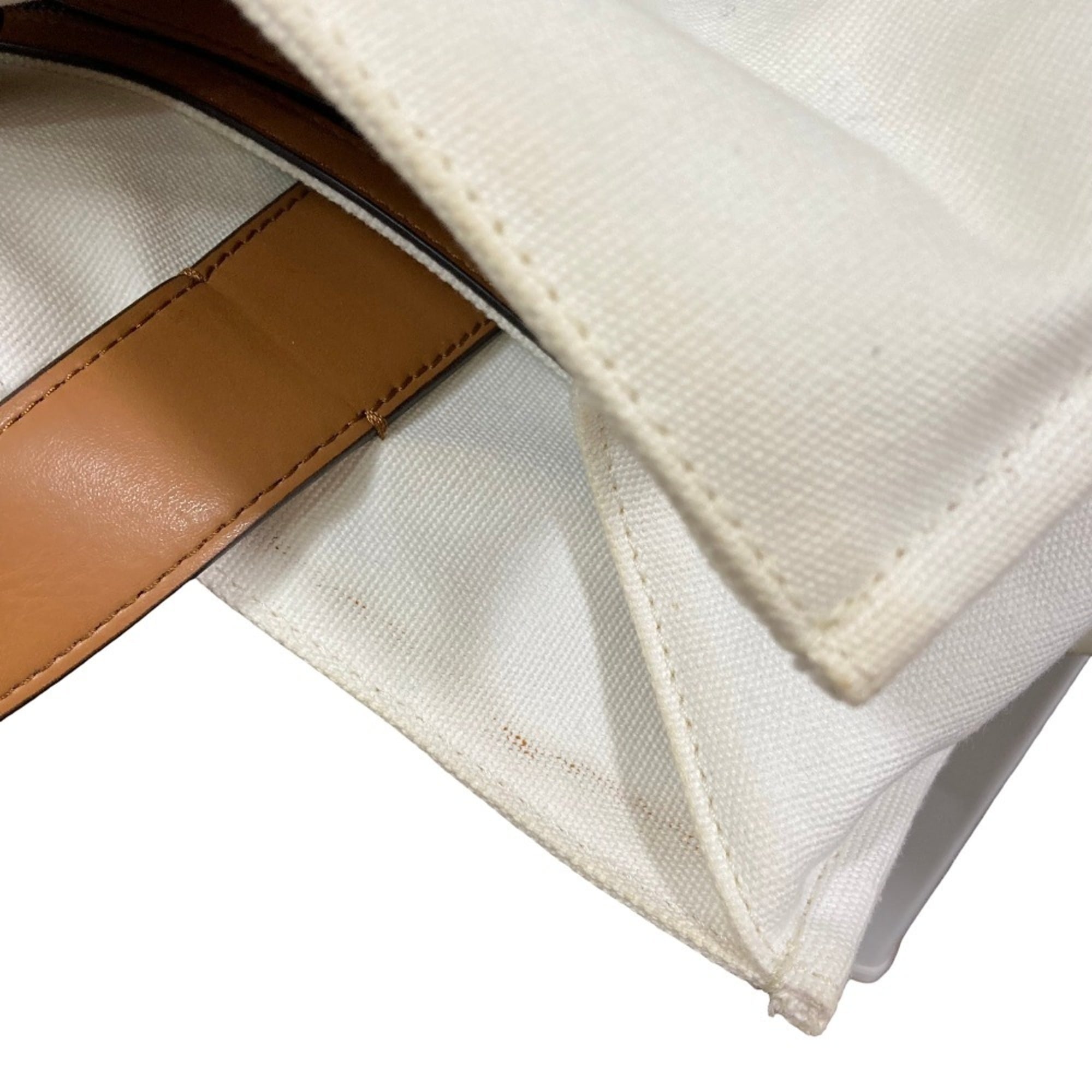 Stella Mccartney White Yellow Canvas Tote Bag (Pre-Owned)