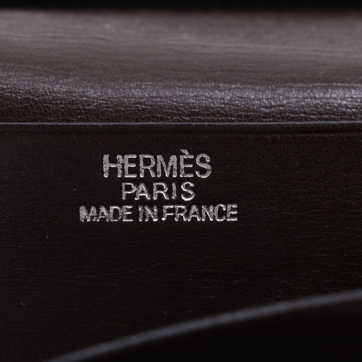 Hermes Brown Box Calf Leather Long Wallet (Bi-Fold) (Pre-Owned)