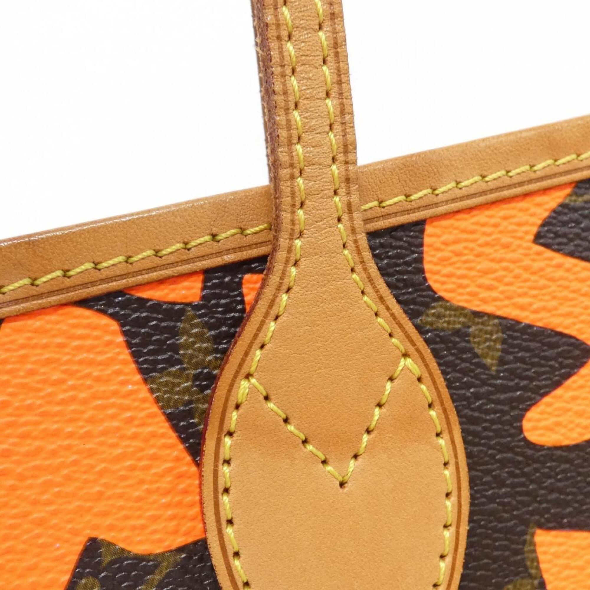 Louis Vuitton Marron Orange Coated Canvas Handbag (Pre-Owned)