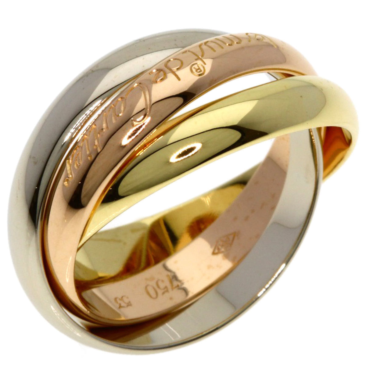 Cartier Trinity Yellow Gold (18K) Pink Gold (18K) White Gold (18K) Band Ring (Pre-Owned)