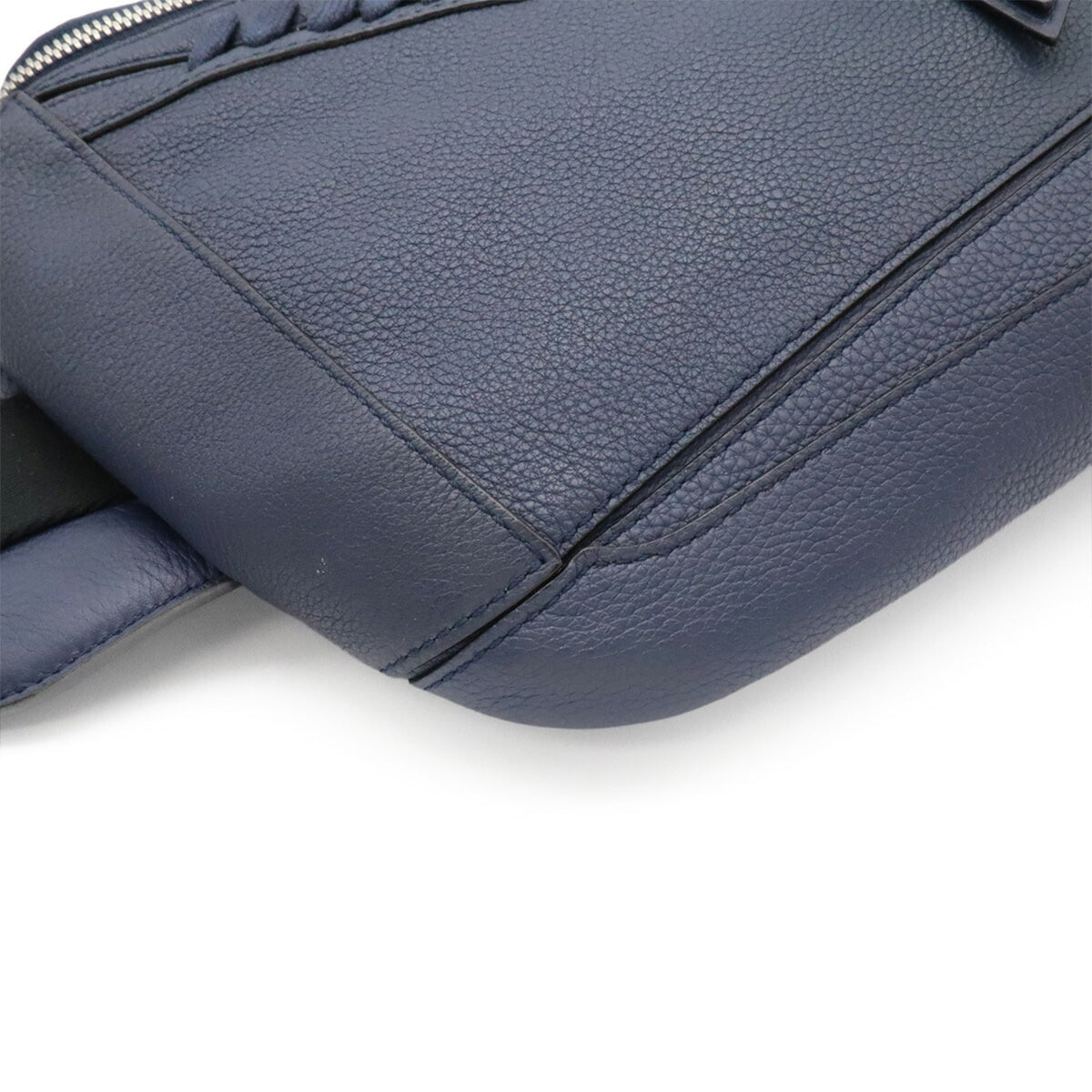 Loewe Navy Leather Shoulder Bag Sling Bag (Pre-Owned)
