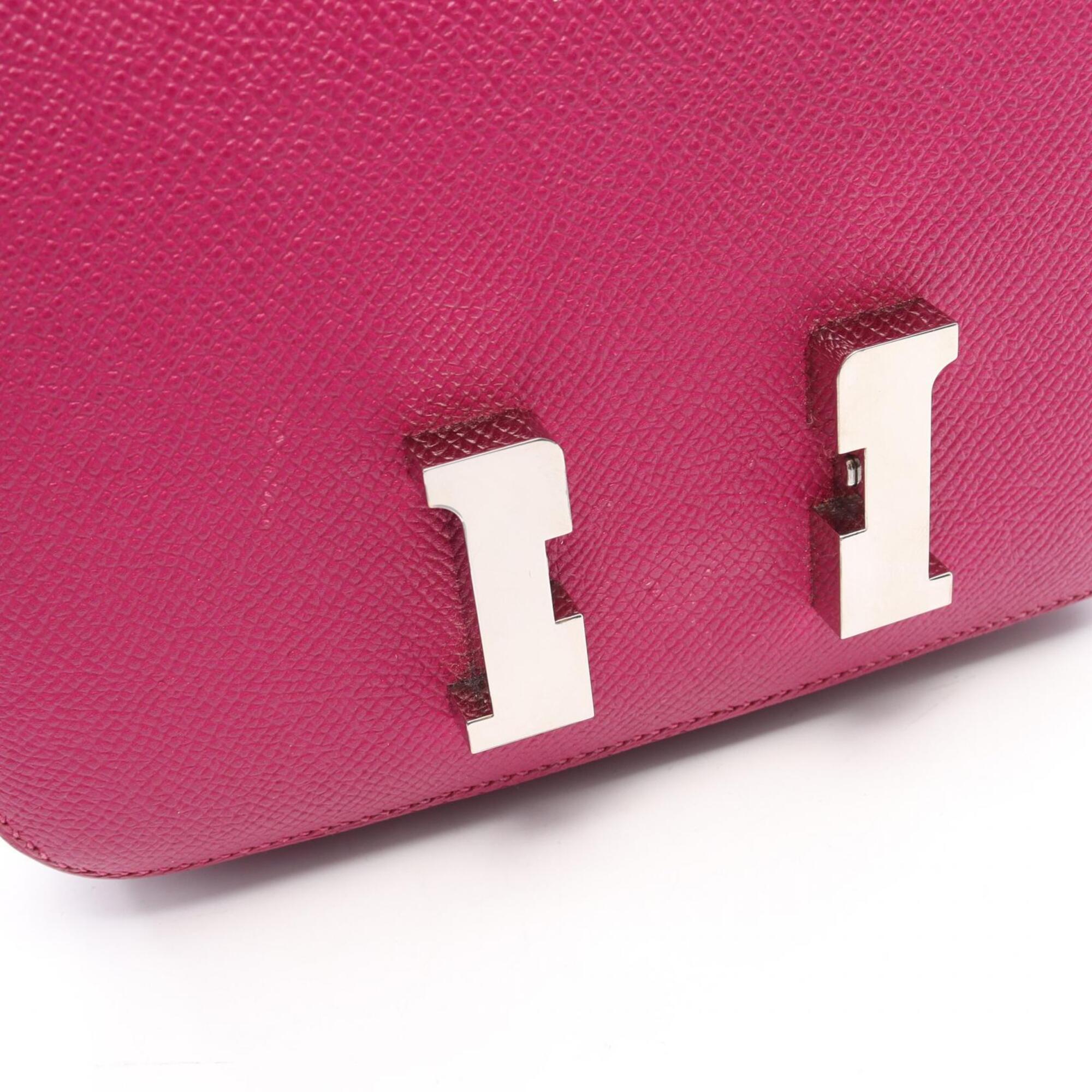 Hermes Pink Rose Purple Epsom Leather Shoulder Bag (Pre-Owned)