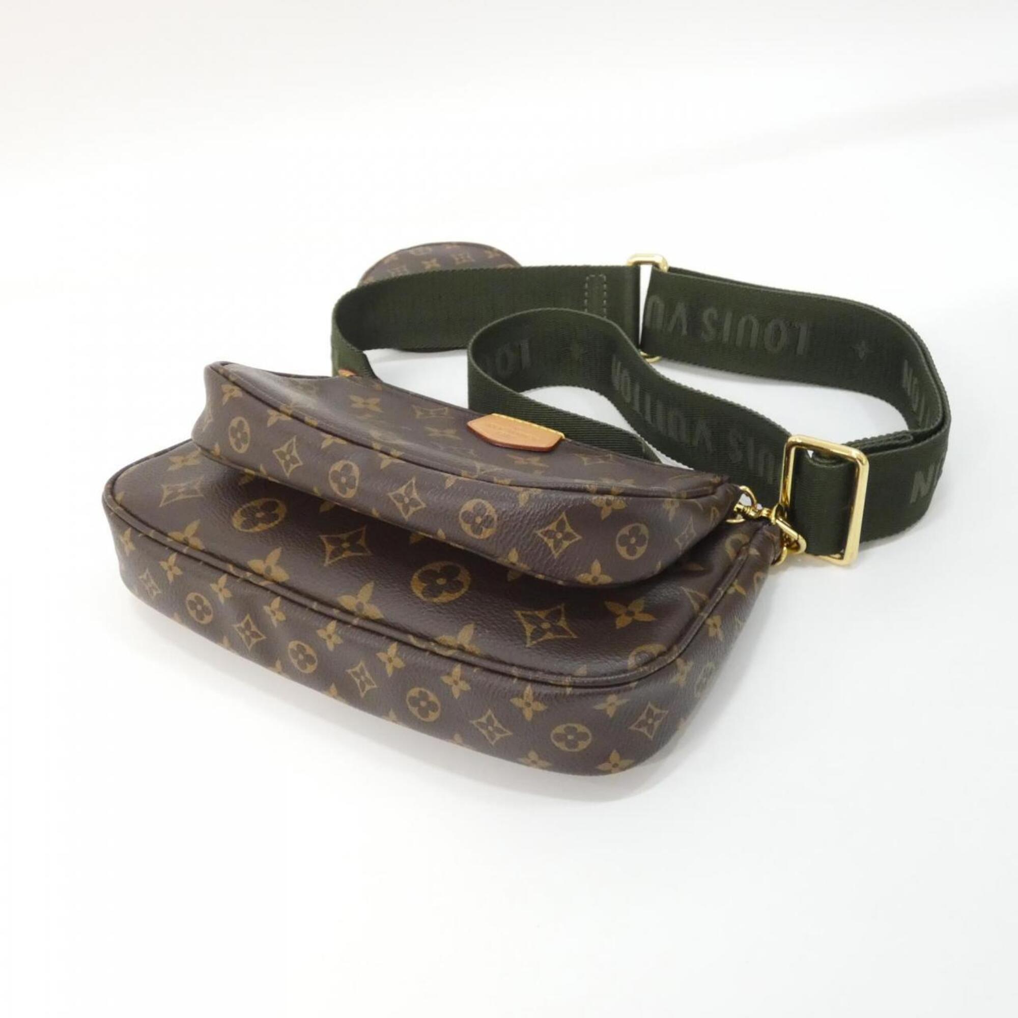Louis Vuitton Khaki Marron Coated Canvas Pochette Pouch Shoulder Bag (Pre-Owned)
