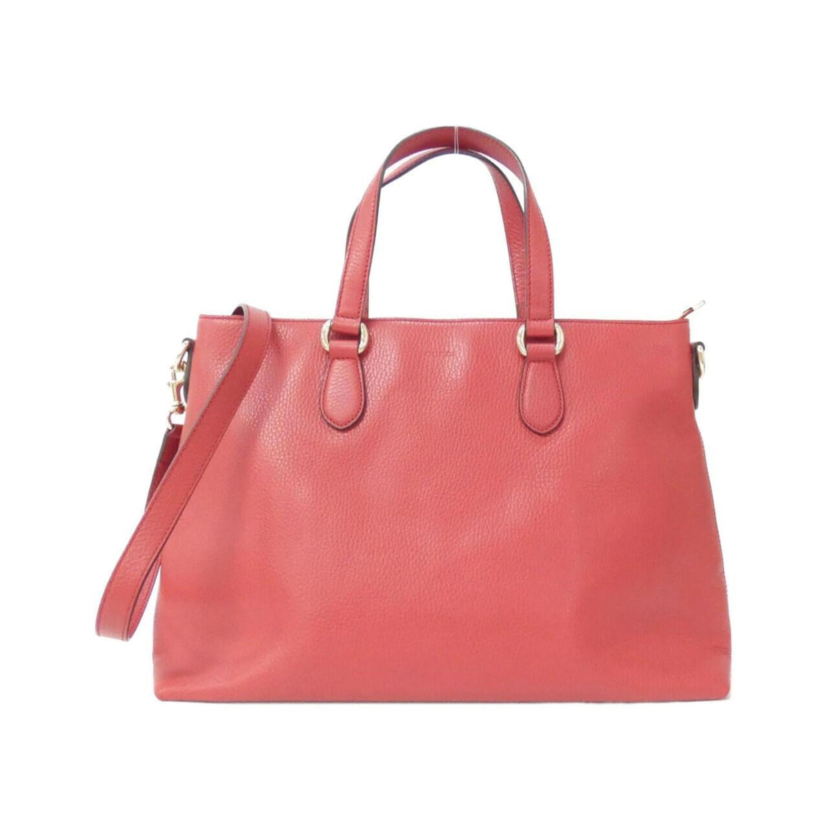 Gucci Red Color Leather Handbag (Pre-Owned)