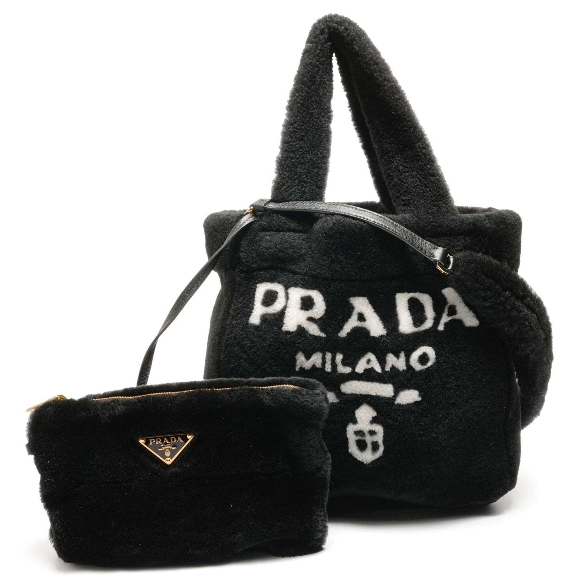 Prada Black Fur Handbag (Pre-Owned)