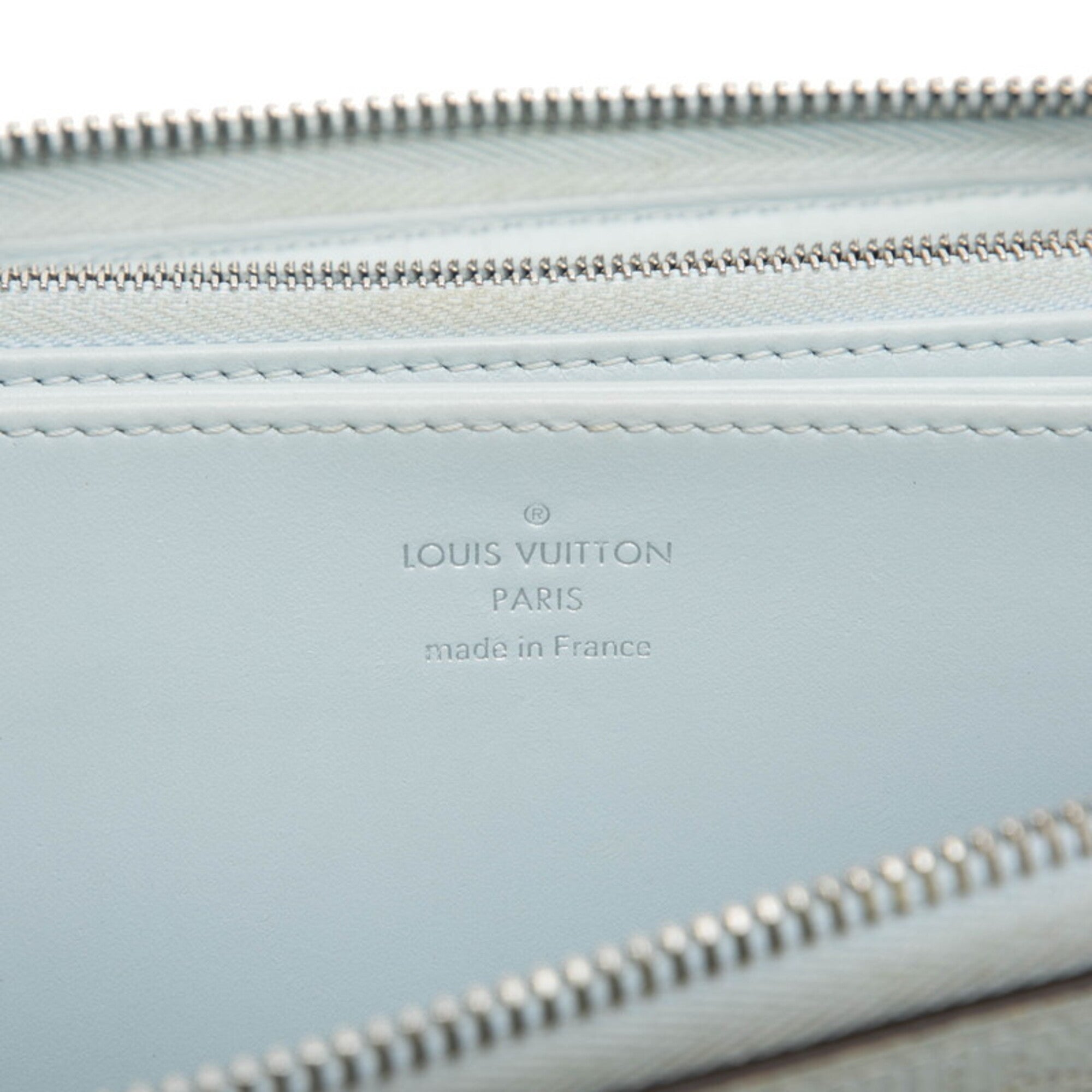Louis Vuitton Light Blue Pvc Leather Long Wallet (Bi-Fold) (Pre-Owned)