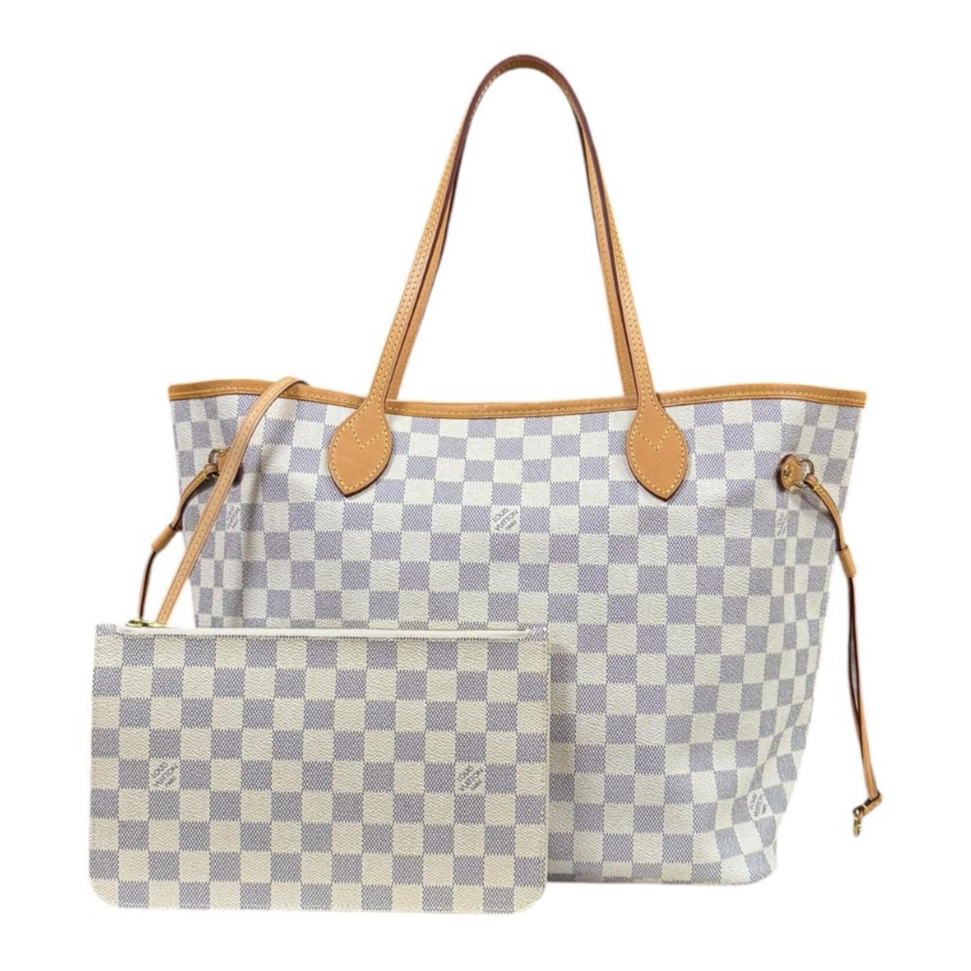 Louis Vuitton White Damier Azur Pouch Tote Bag (Pre-Owned)