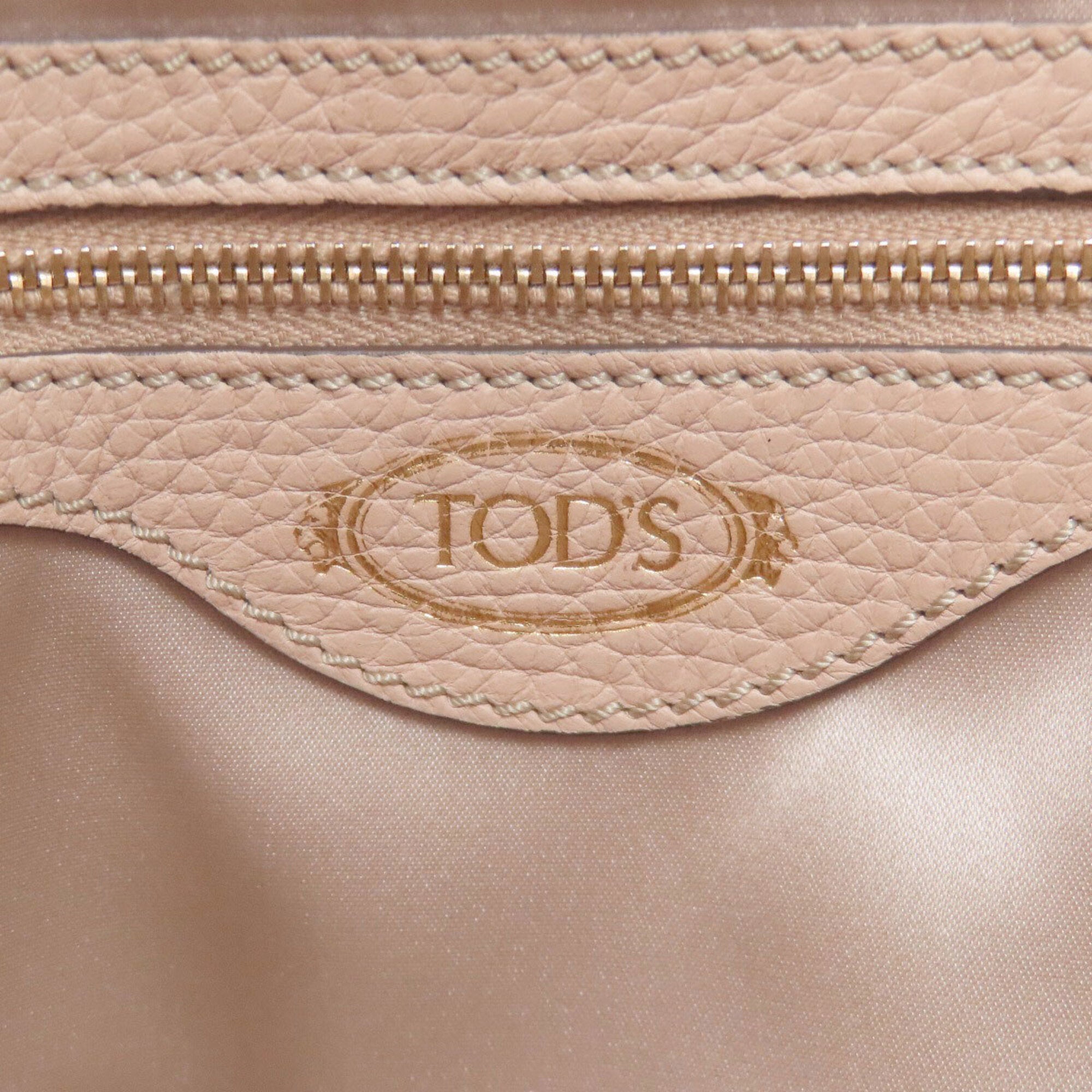 Tod's Pink Leather Tote Bag (Pre-Owned)