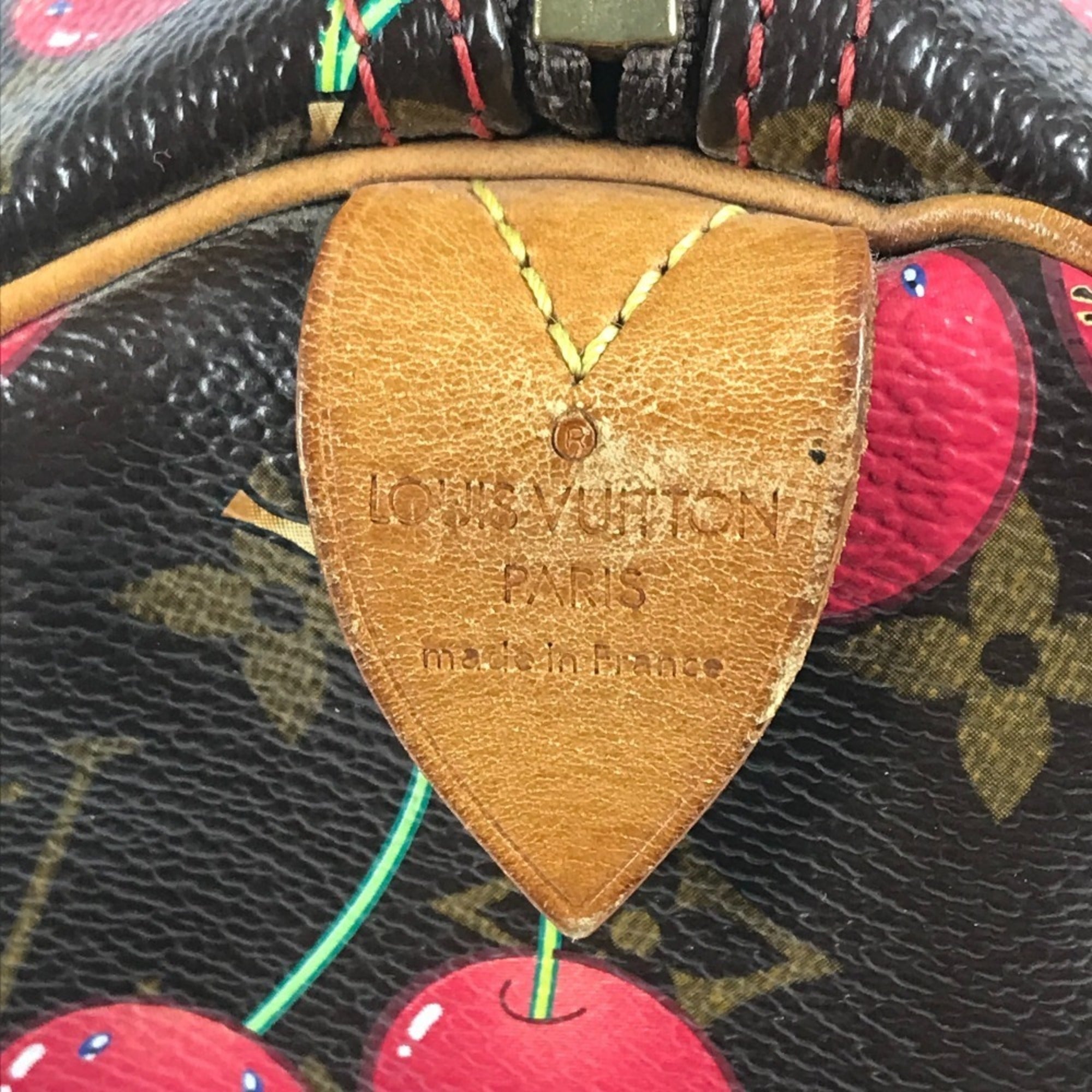 Louis Vuitton Brown Monogram Cherry Red Color Monogram Boston Bag (Pre-Owned)
