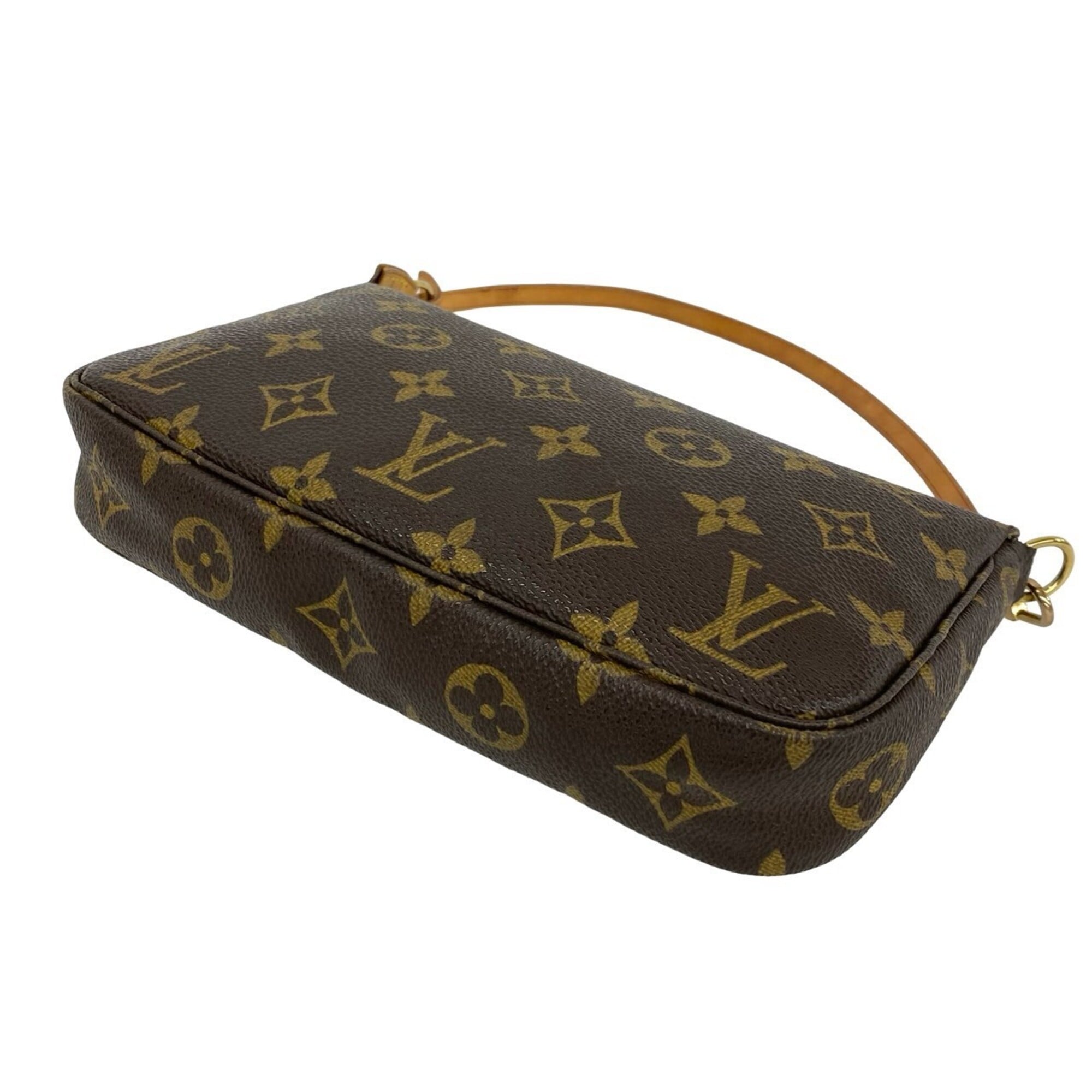 Louis Vuitton Brown Leather Pvc Handbag Pochette (Pre-Owned)