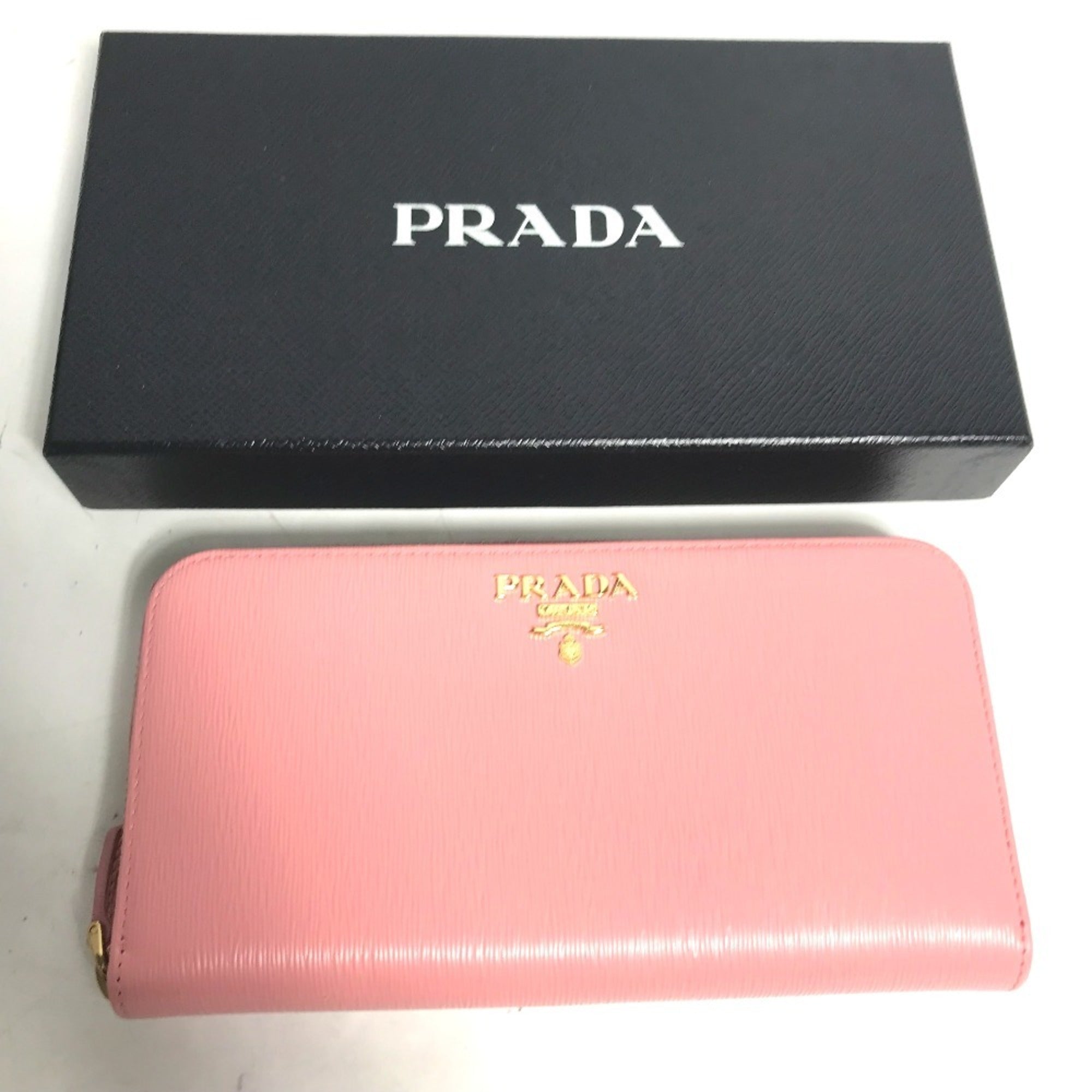 Prada Pink Saffiano Metal Long Wallet (Bi-Fold) (Pre-Owned)