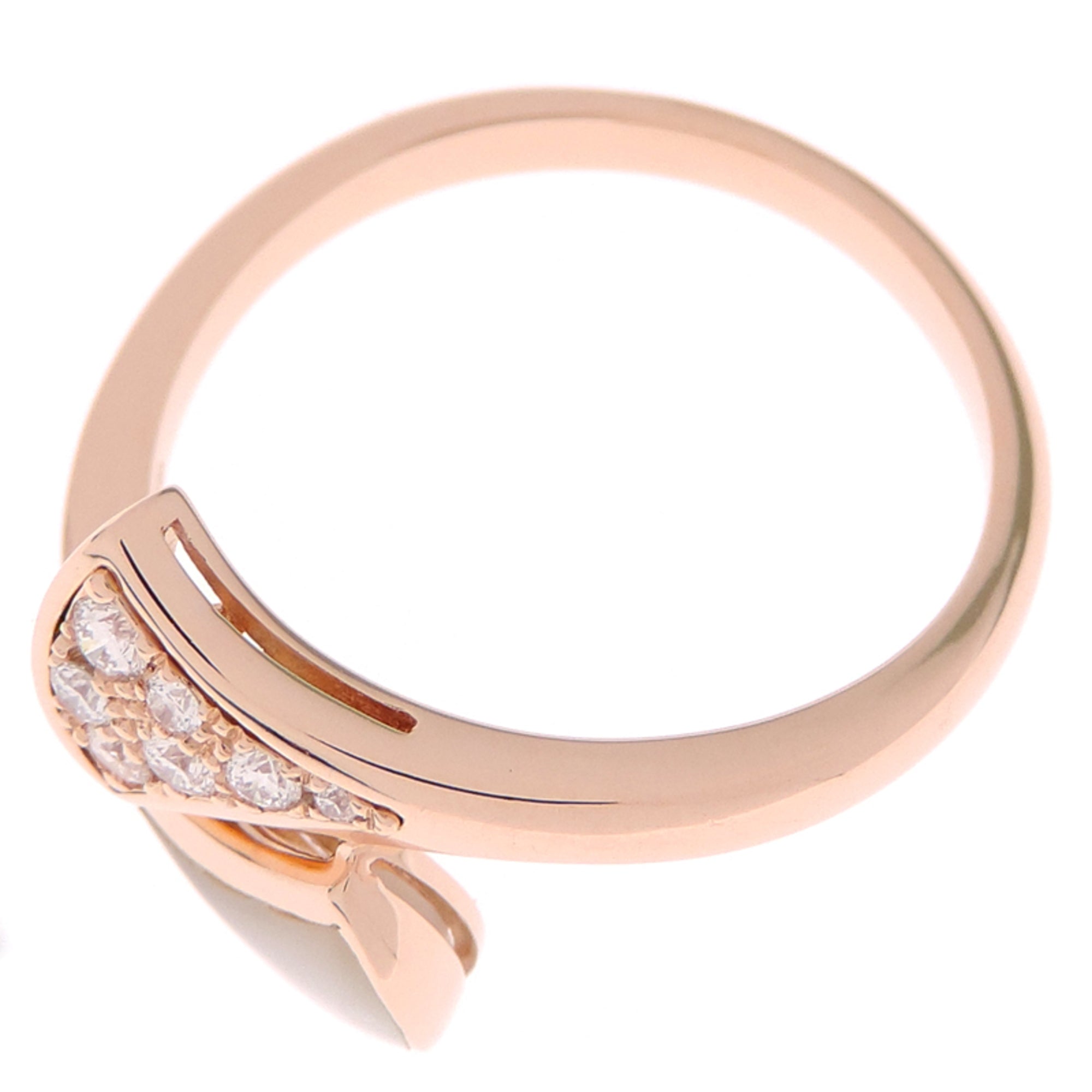 Bvlgari Pink White Pink Gold (18K) Band Ring (Pre-Owned)