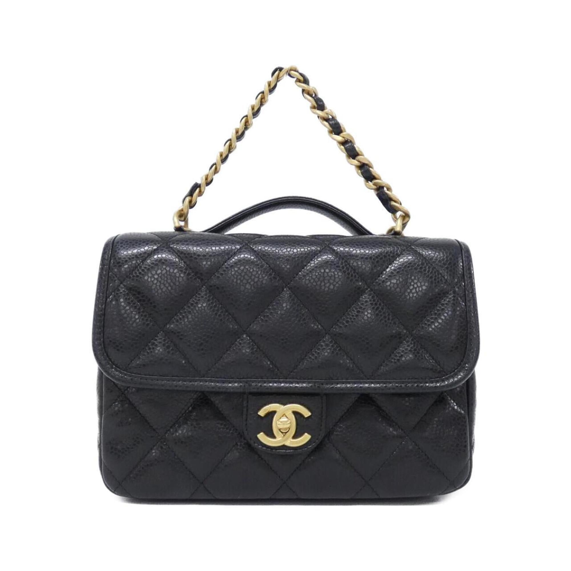 Chanel Black Grained Calfskin Backpack (Pre-Owned)